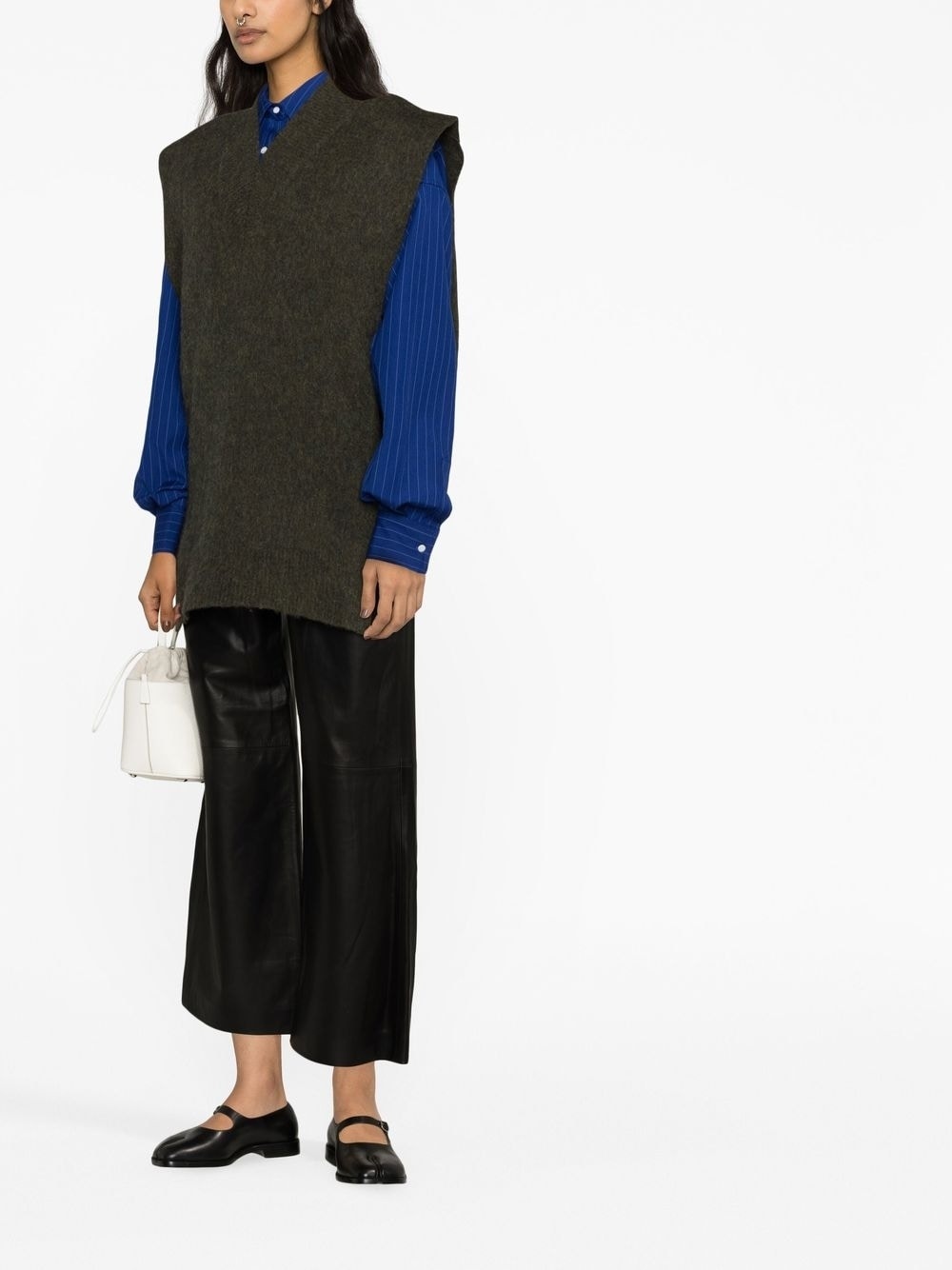Maison Margiela knitted wool vest | farfetch | REVERSIBLE