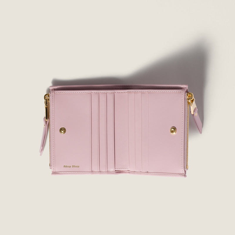 Miu Miu Matelassé nappa leather small wallet outlook