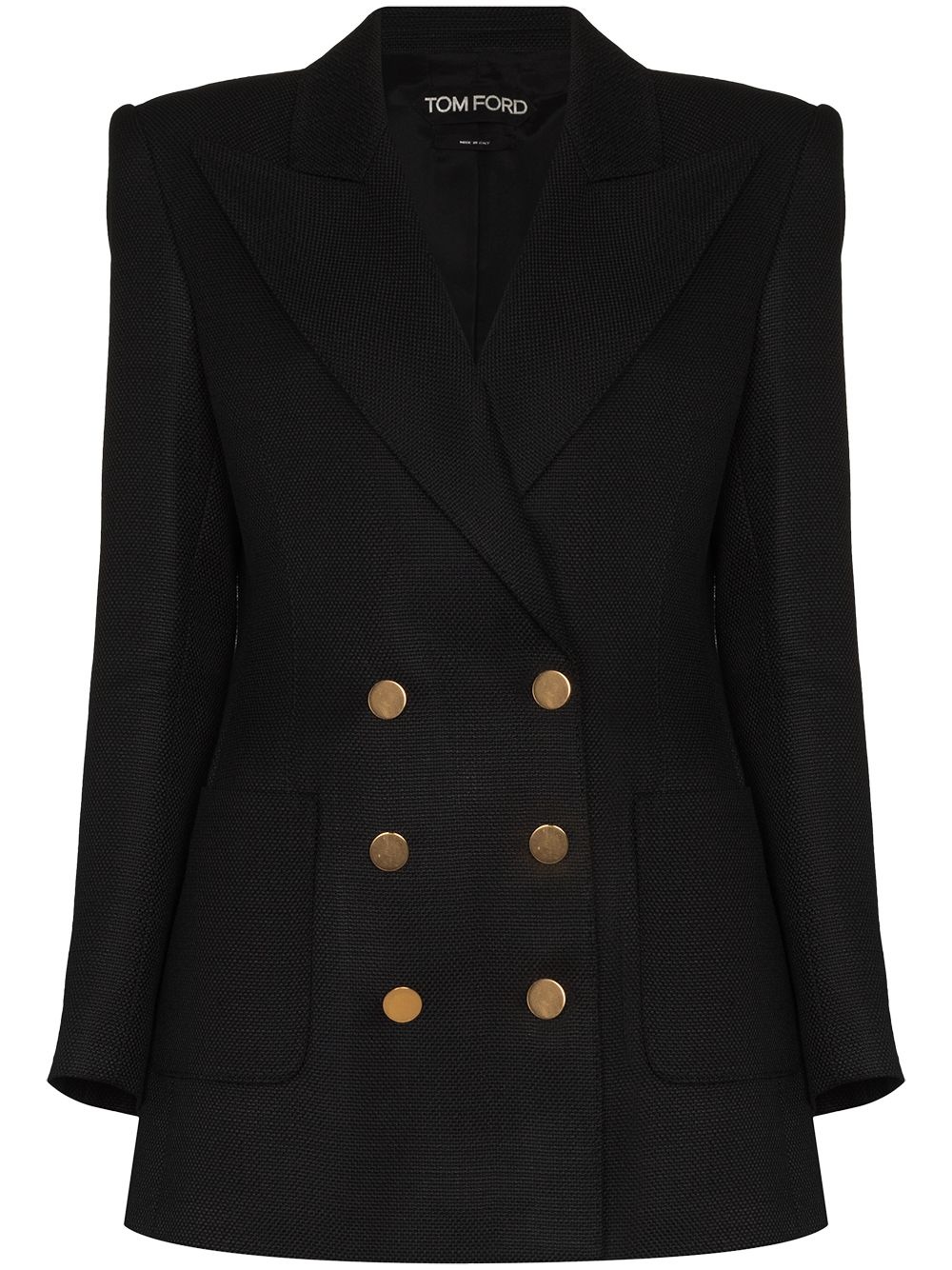 peak-lapel double-breasted blazer - 1