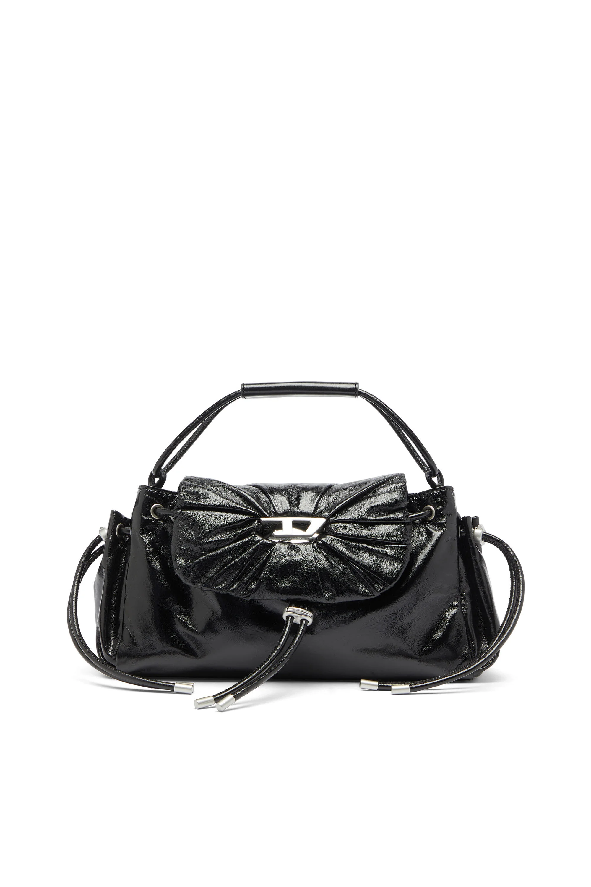 SCRUNCH-D - TOP-HANDLE BAG IN SHINY WRINKLED LEATHER - 1