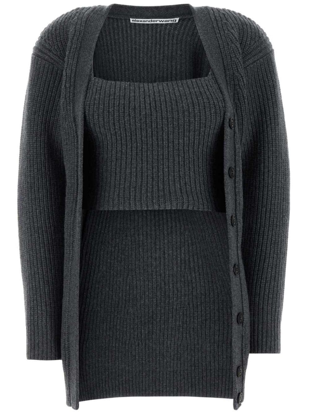 layered cardigan - 1