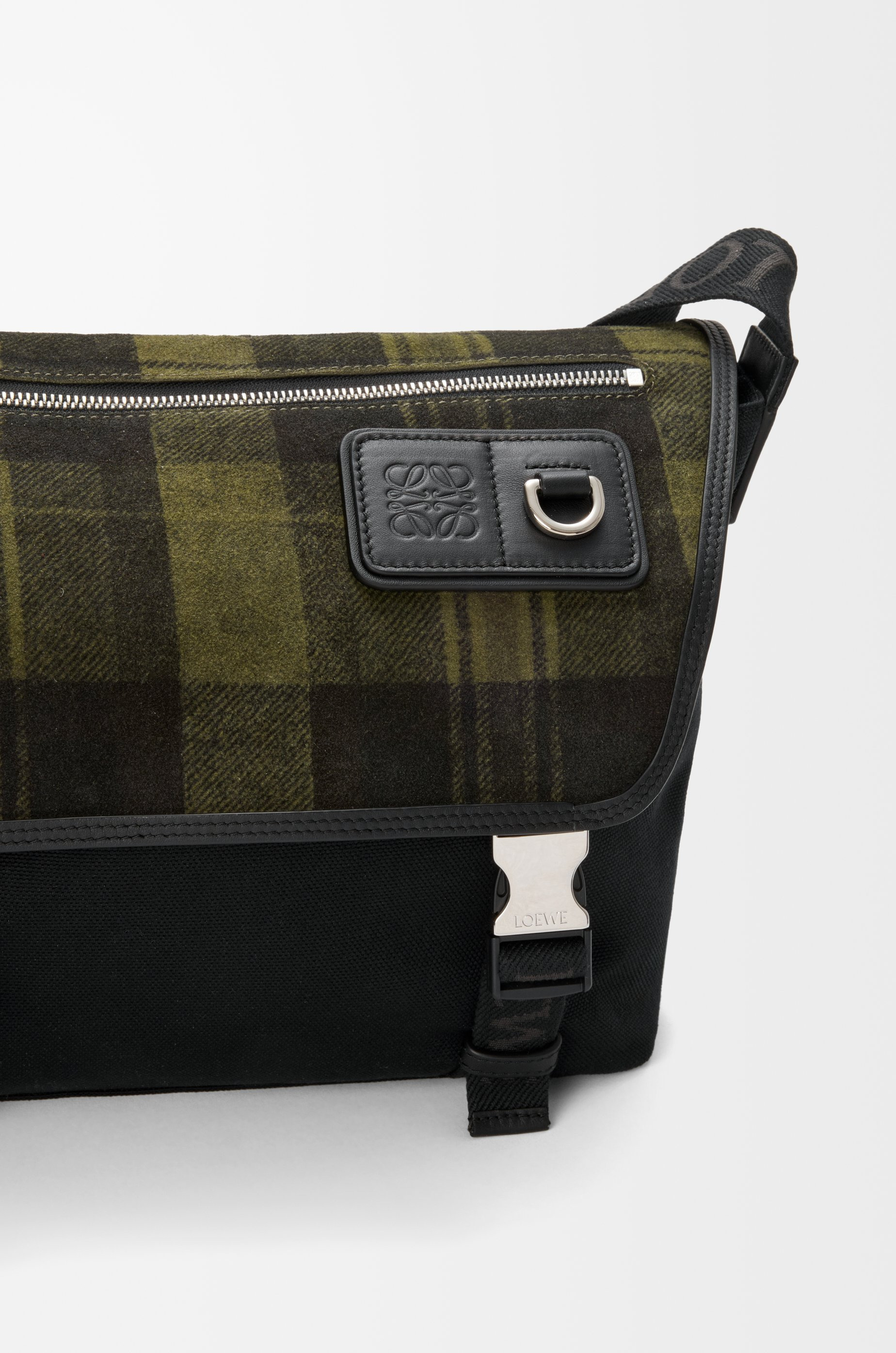Medium Flex messenger in canvas and brushed suede - 2