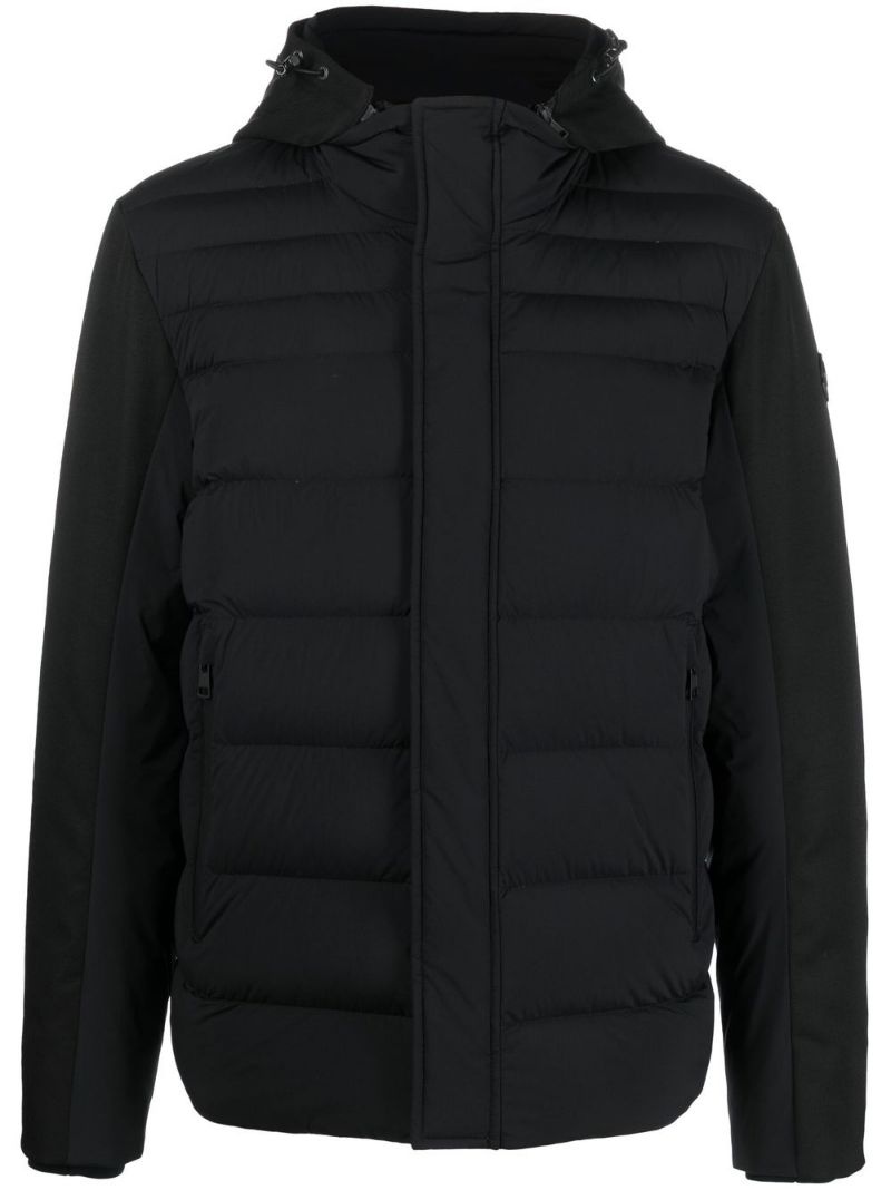 zip-fastening padded jacket - 1