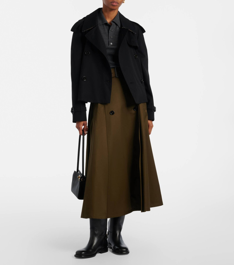Burberry Cotton gabardine midi skirt outlook