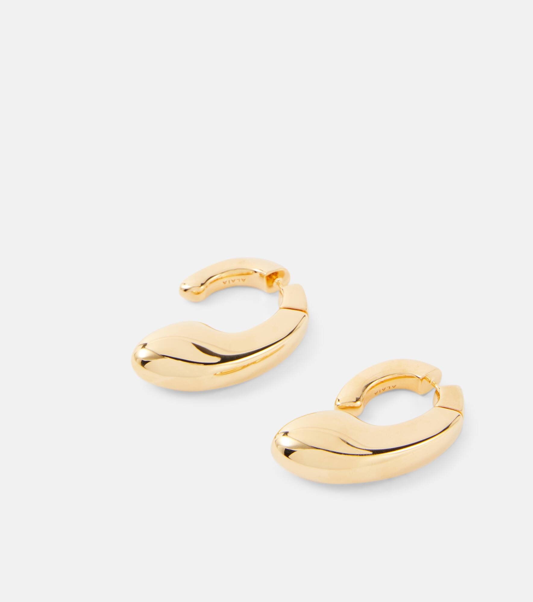 Drip gold-plated earrings - 4