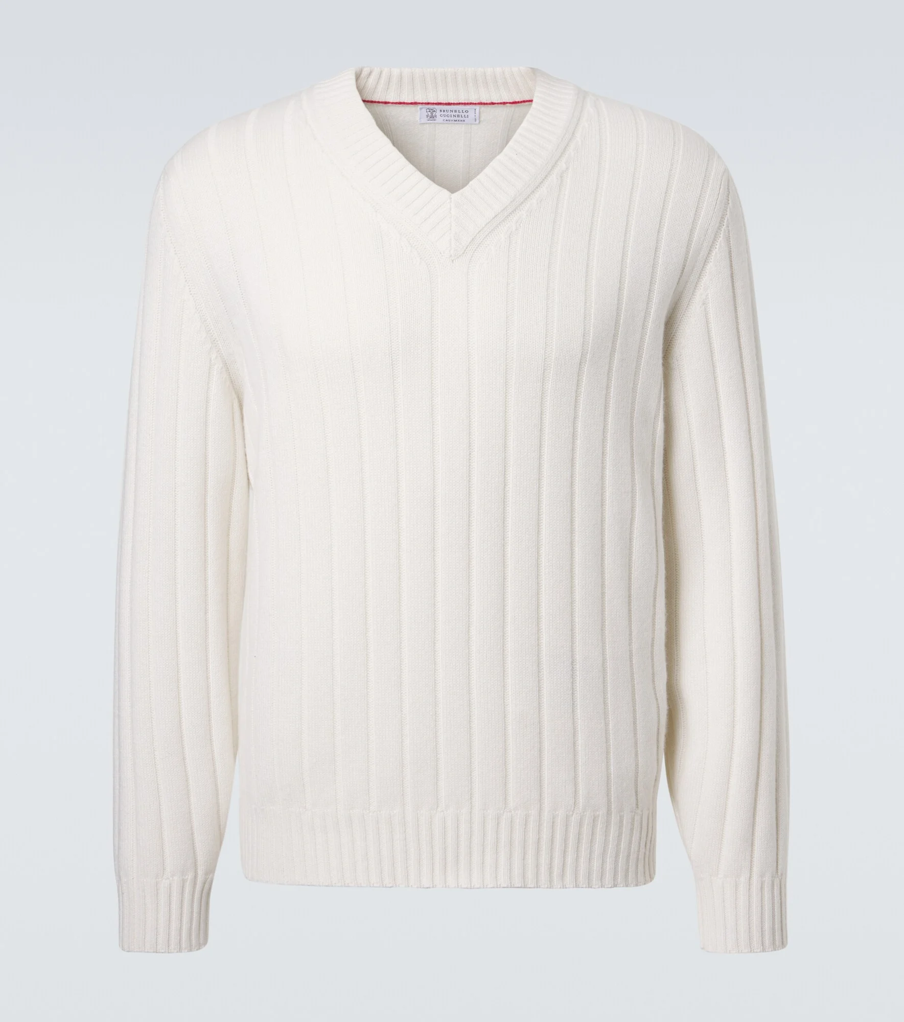 Ribbed-knit cashmere sweater - 1