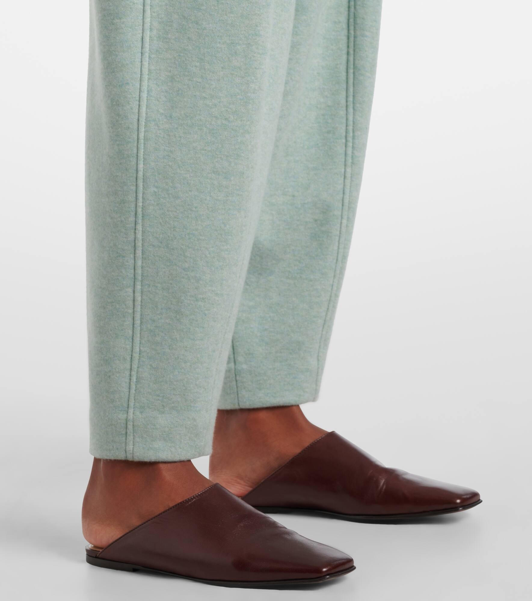 High-rise cashmere-blend tapered pants - 5
