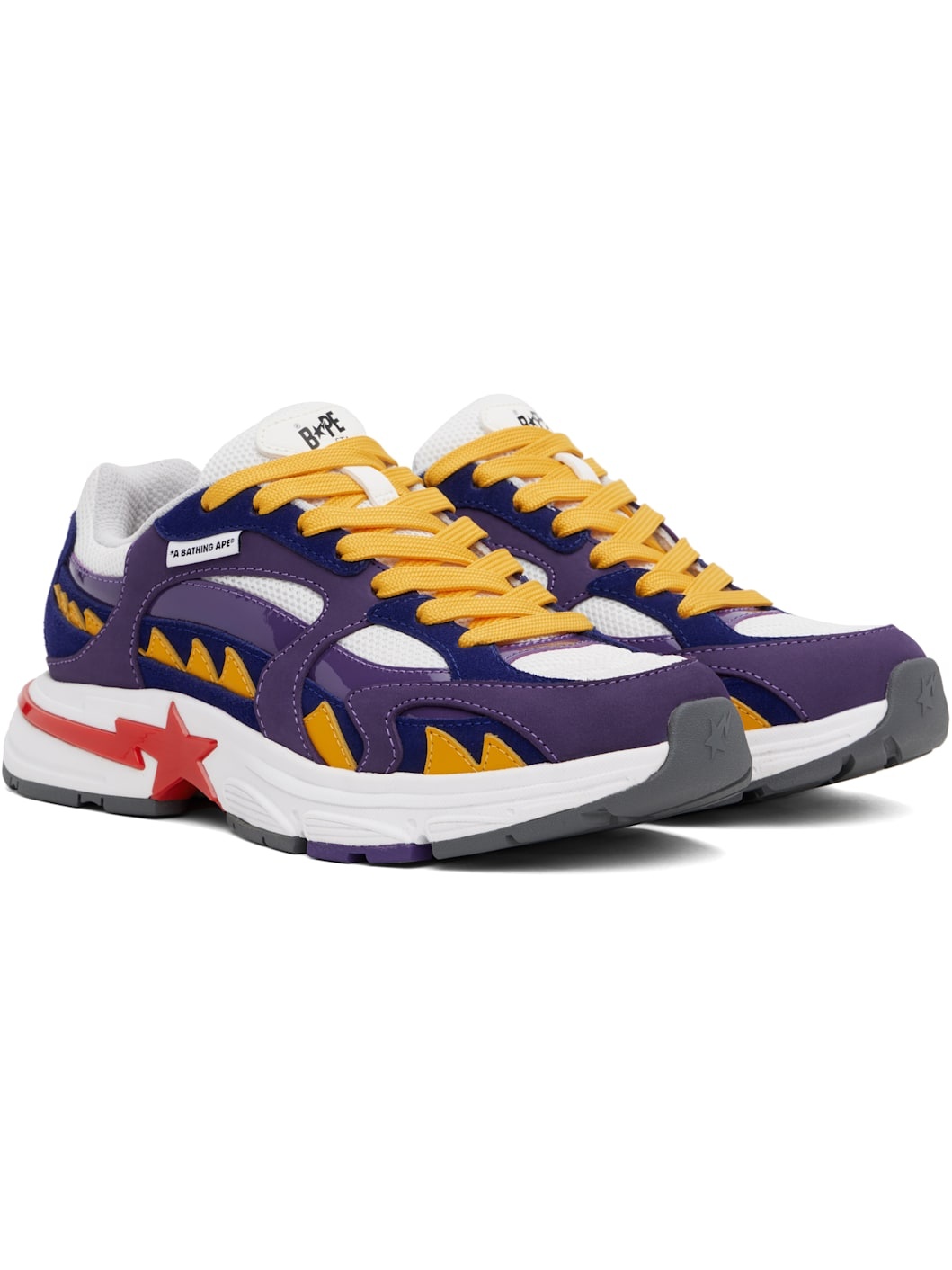 Blue & Purple Shark STA US M1 Sneakers - 4