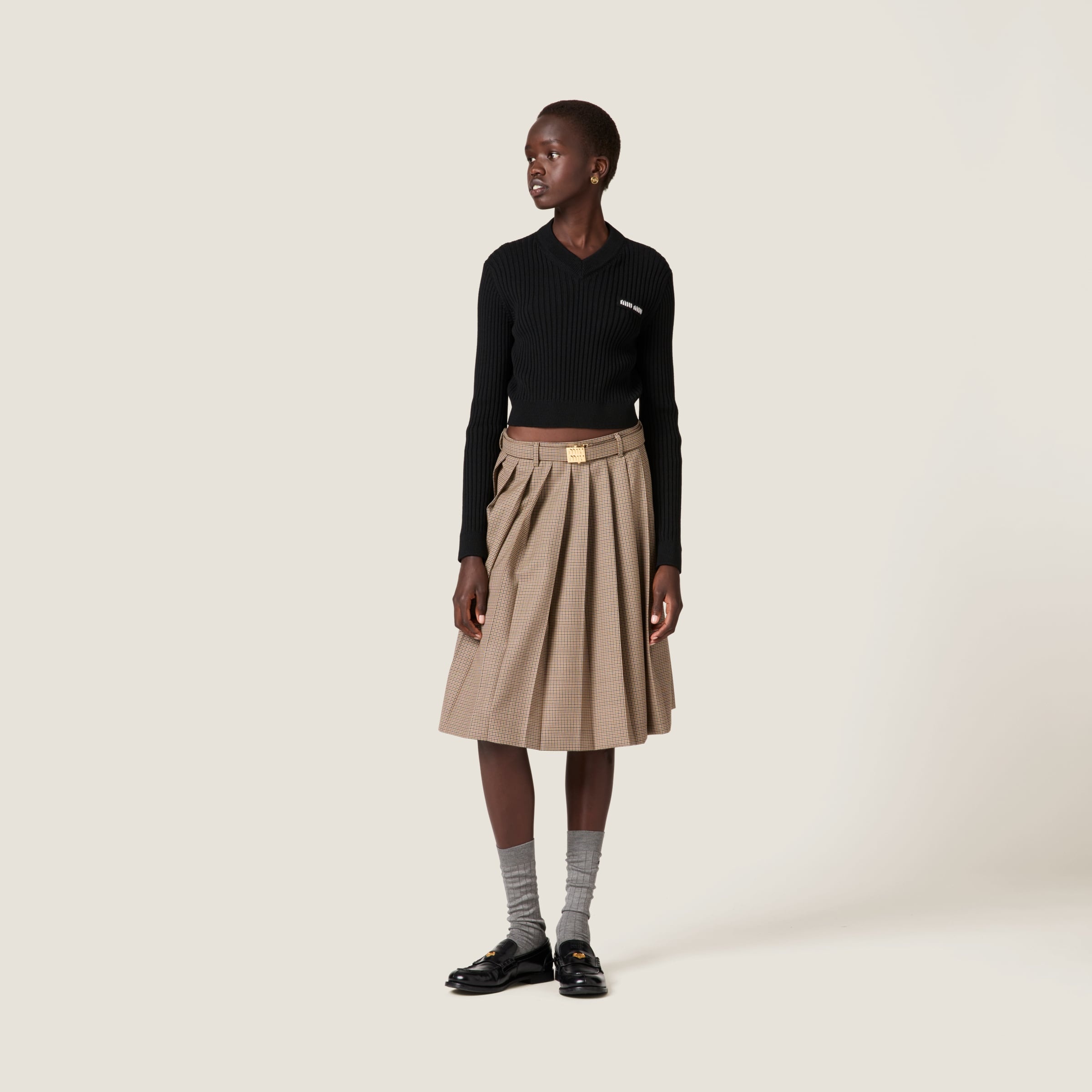 Cropped wool sweater - 5