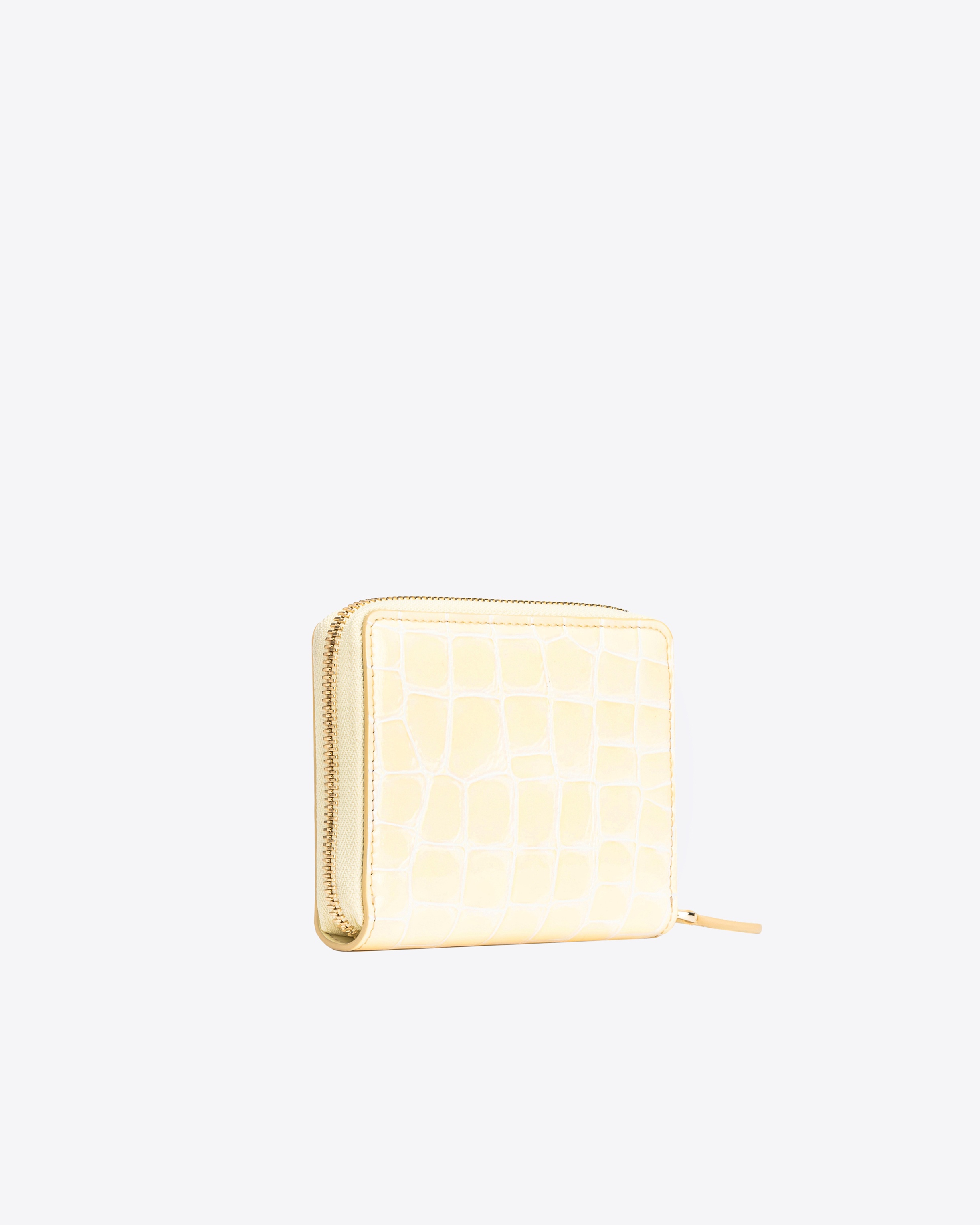 PINKO GALLERIA SQUARE ZIP-AROUND WALLET IN SHINY CROC-PRINT LEATHER - 2
