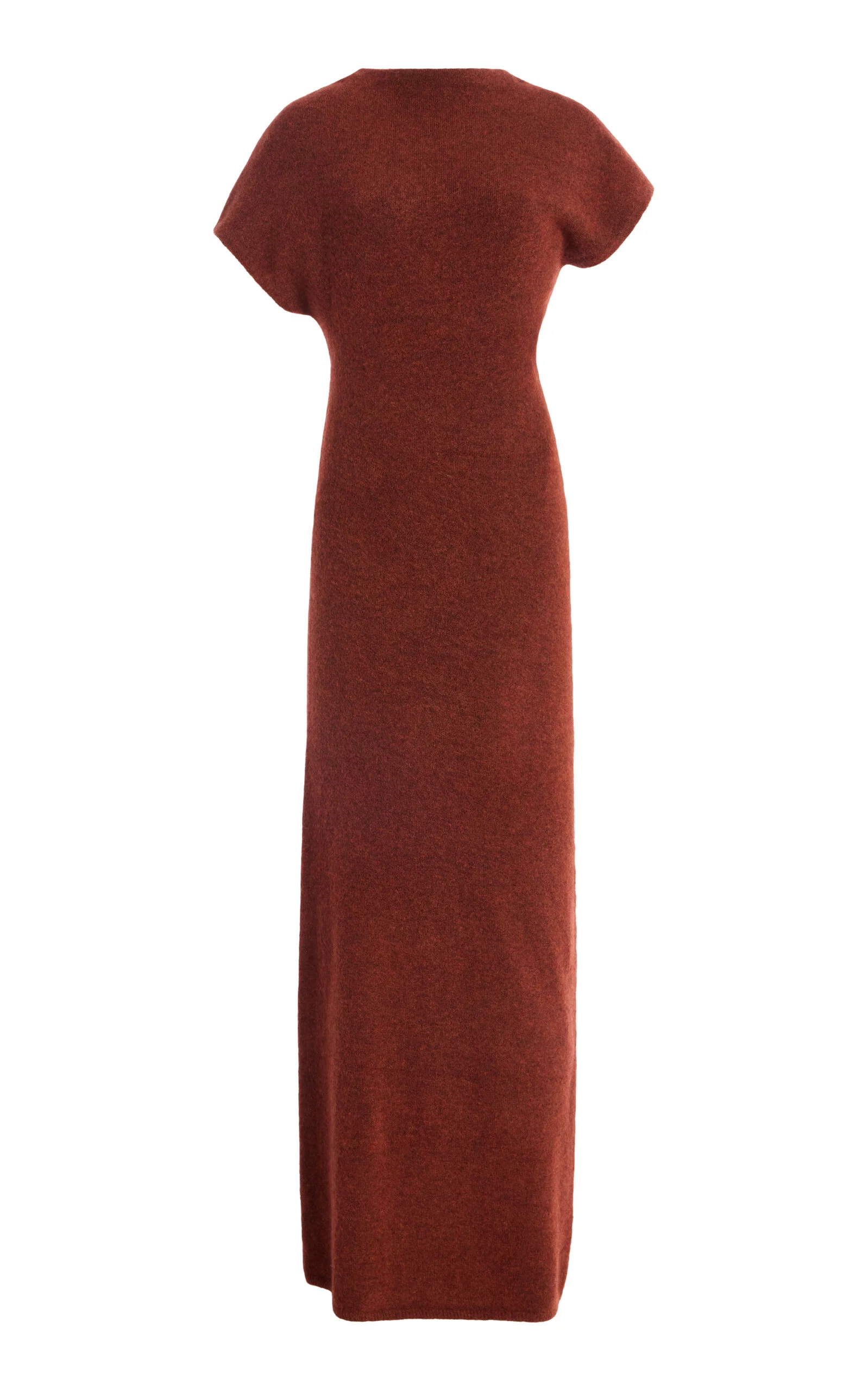 Abie Boiled-Wool Maxi Dress burgundy - 1