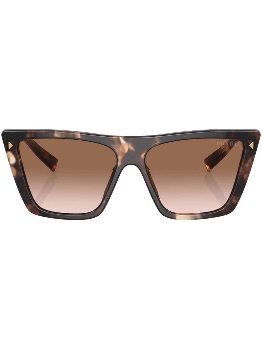 square-frame tortoiseshell-effect sunglasses - 1