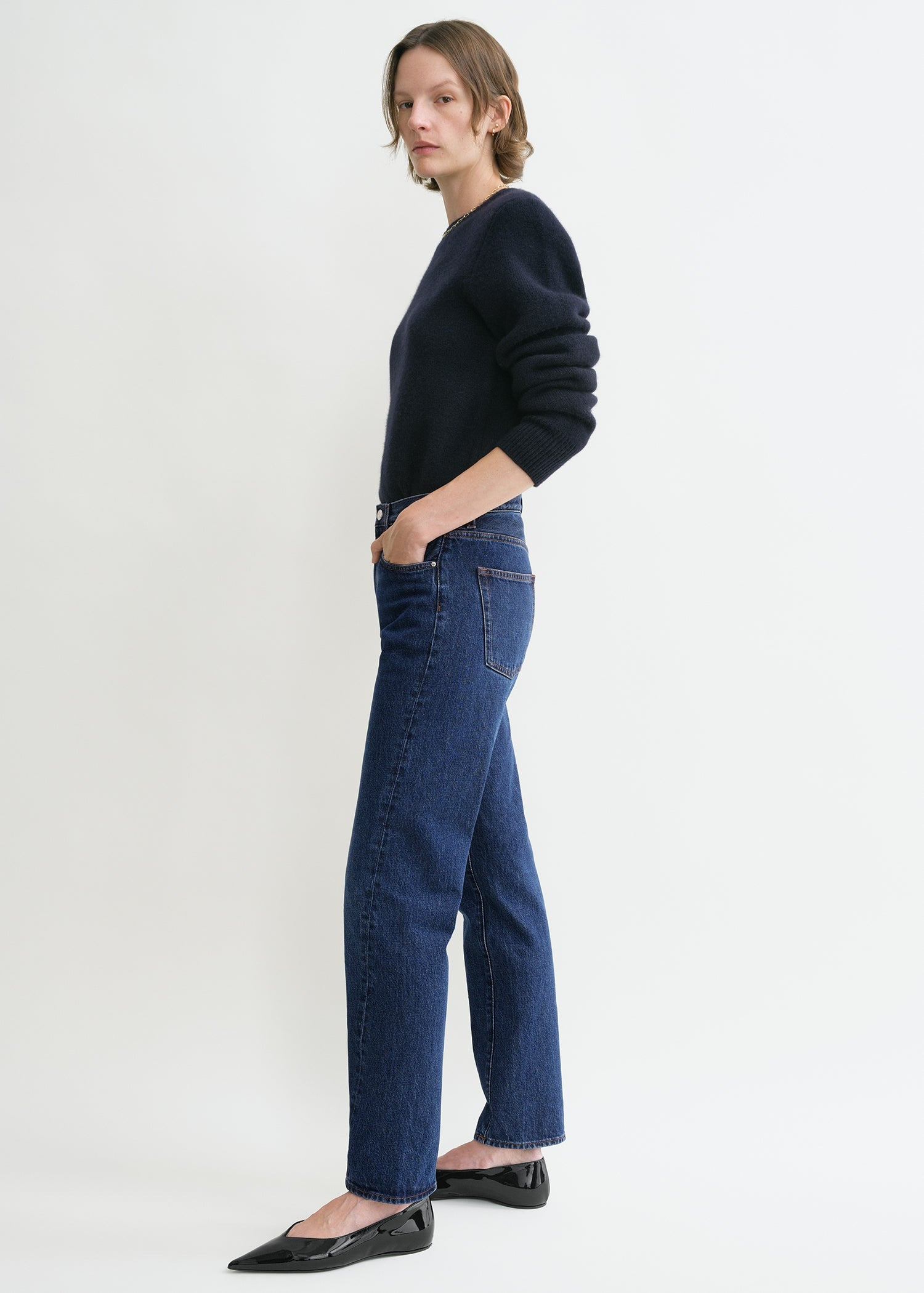 Twisted seam denim dark blue - 3