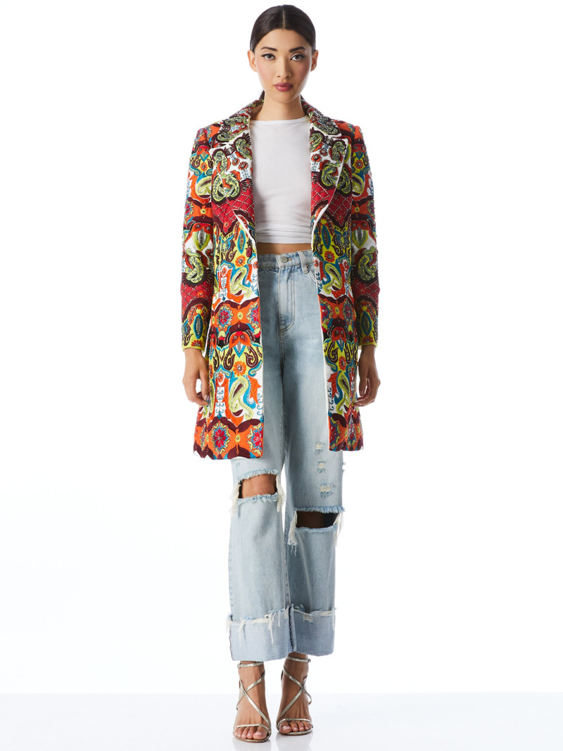 Alice + Olivia IVAN EMBELLISHED COAT outlook