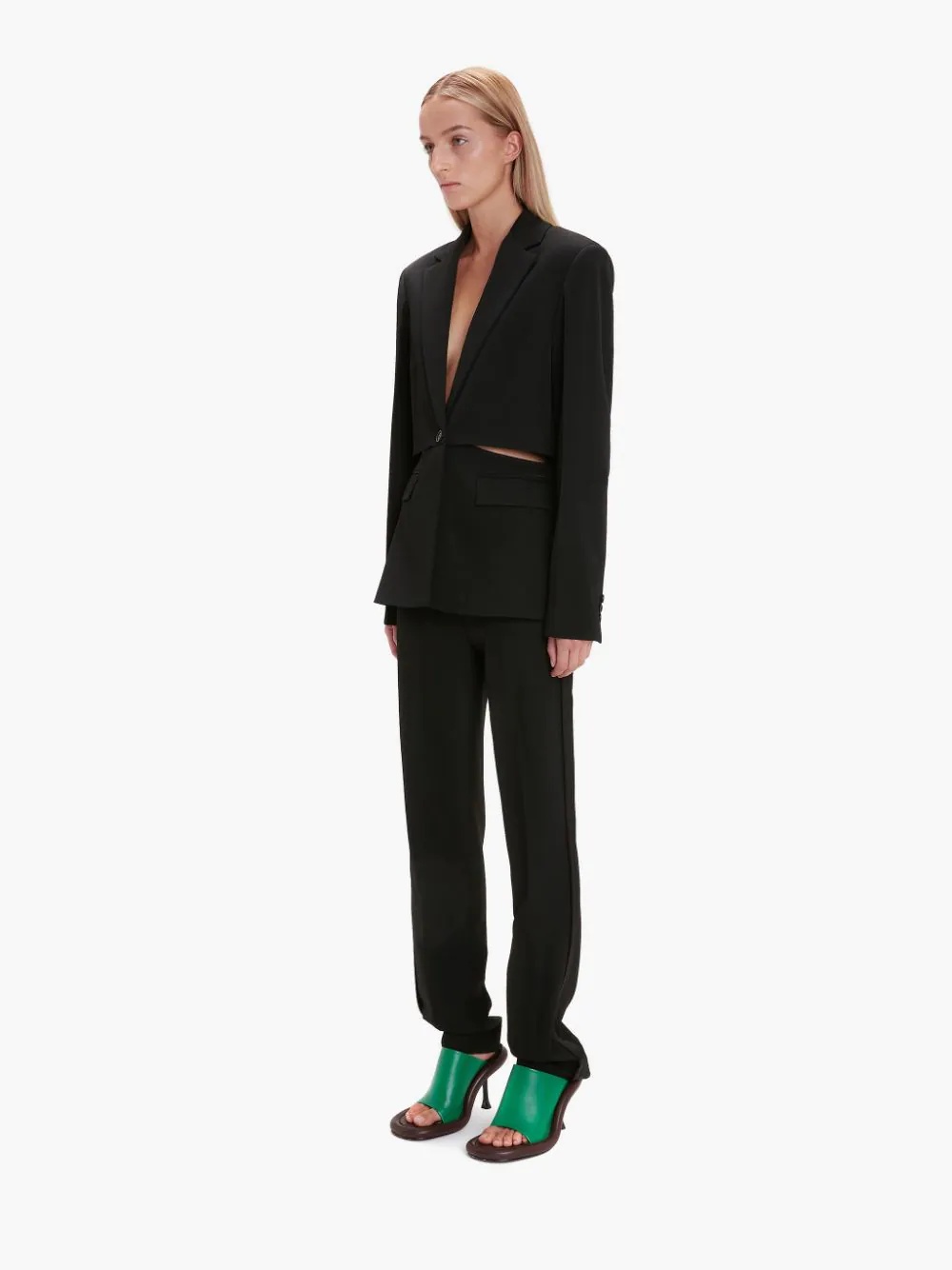 SLIM LEG TUXEDO TROUSERS - 3
