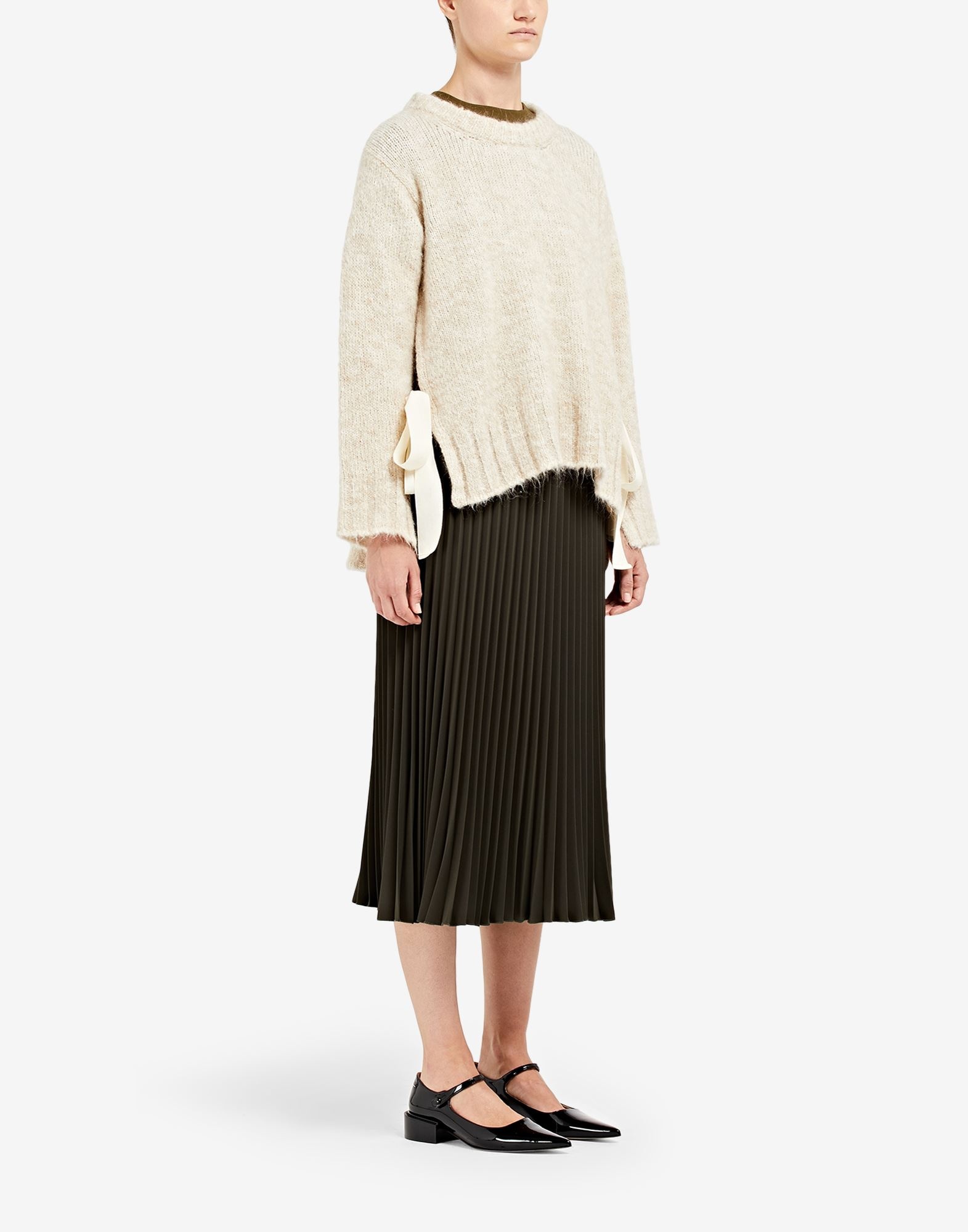 Ribbon hairy knit sweater - 3