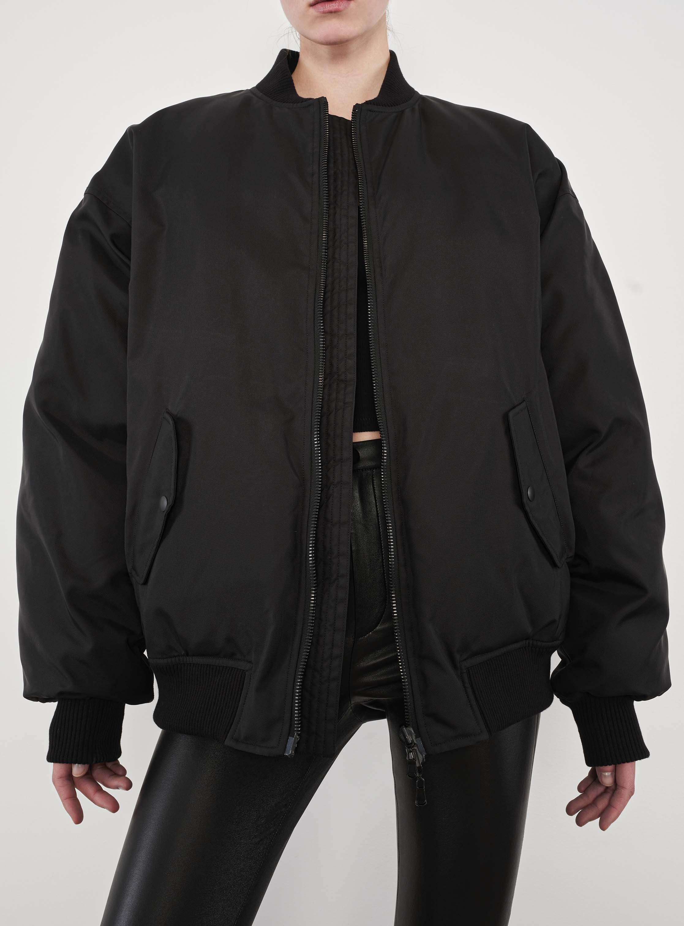 Reversible Bomber Jacket Black - 5
