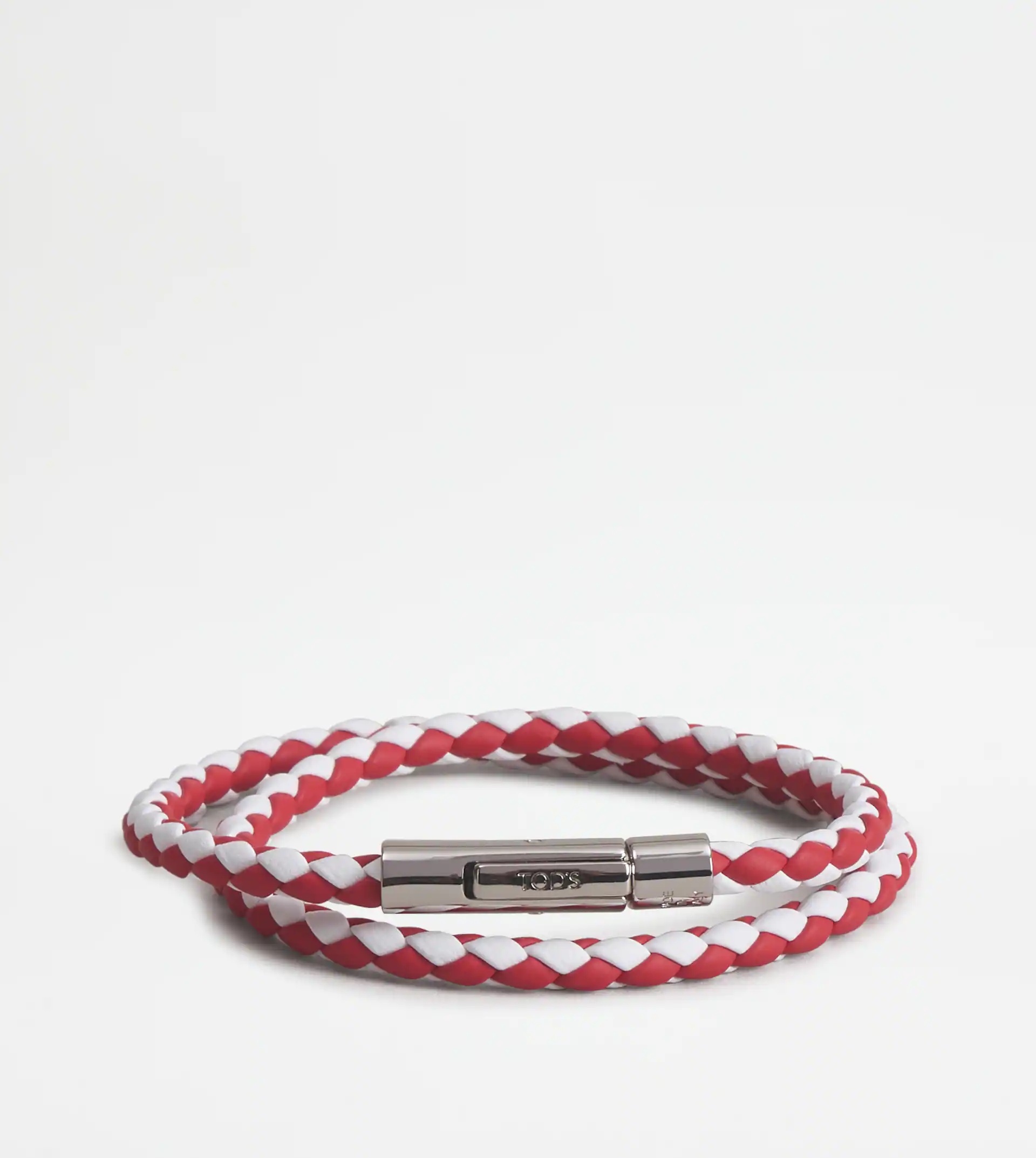 MYCOLORS BRACELET IN LEATHER - WHITE, RED - 1
