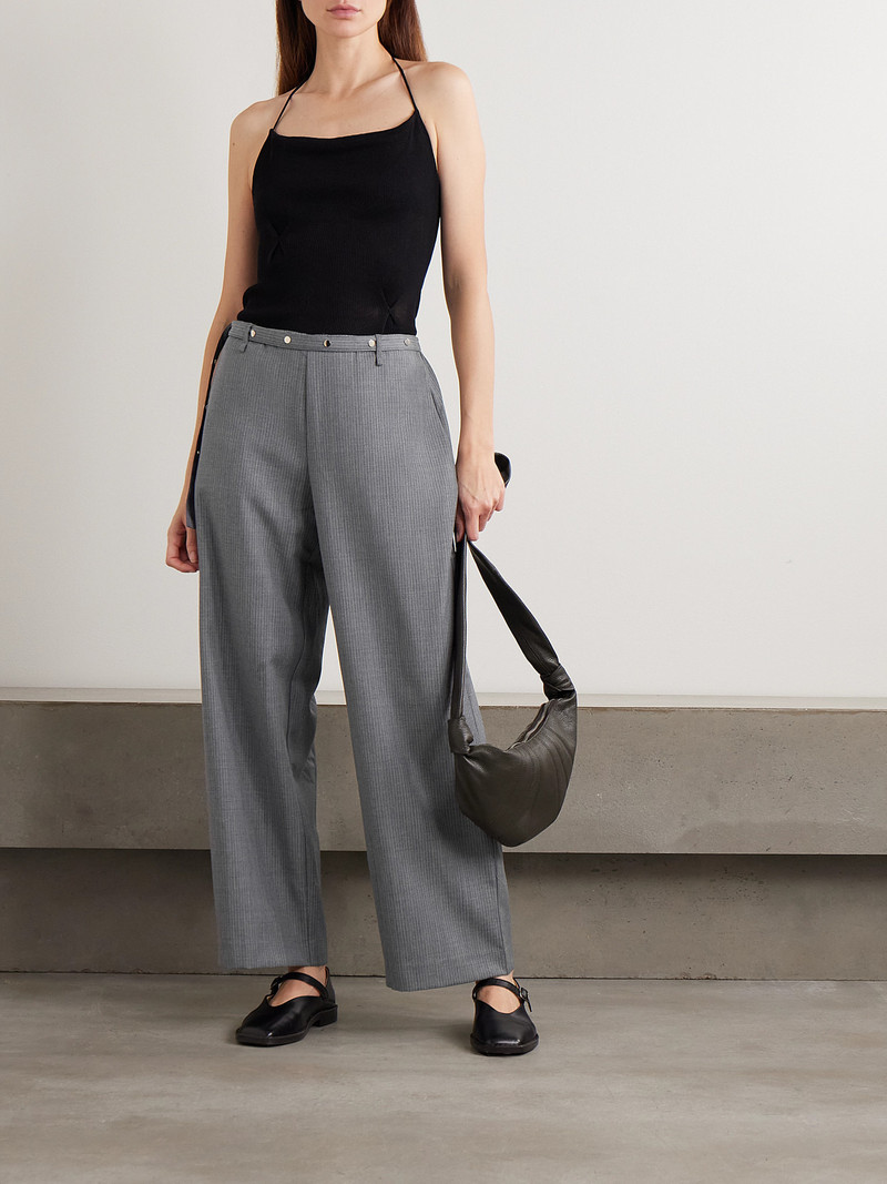 DEIJI STUDIOS Fine Knot Recycled Ribbed-knit Halterneck Top outlook