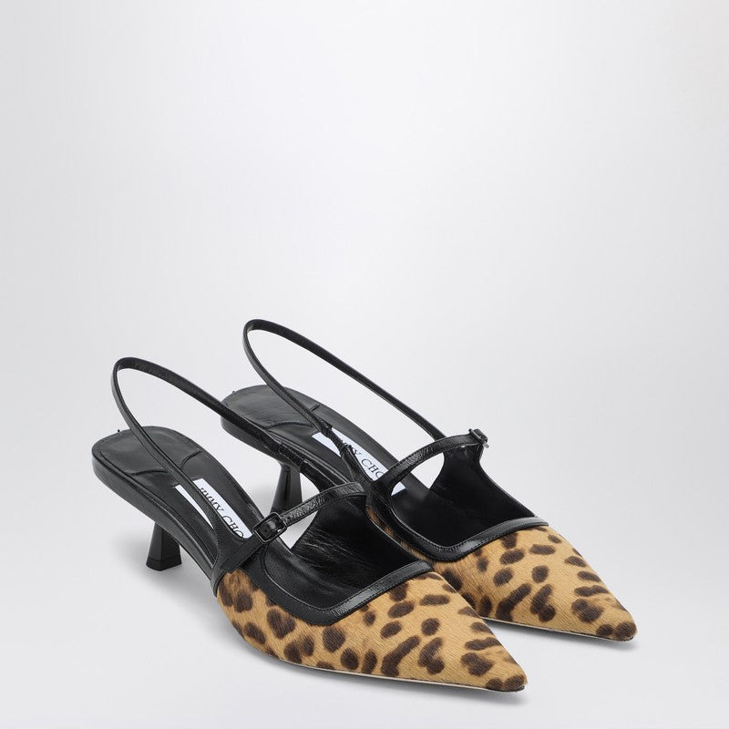DIDI 45 SLINGBACK IN LEOPARD PRINT PONY SKIN - 1