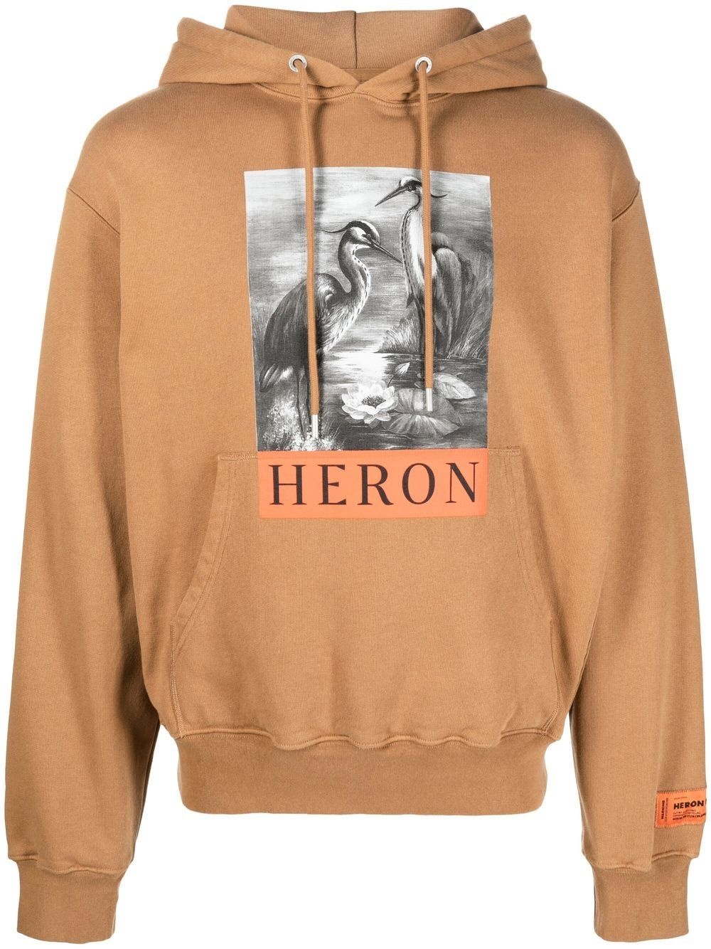 Heron monochrome-print hoodie - 1