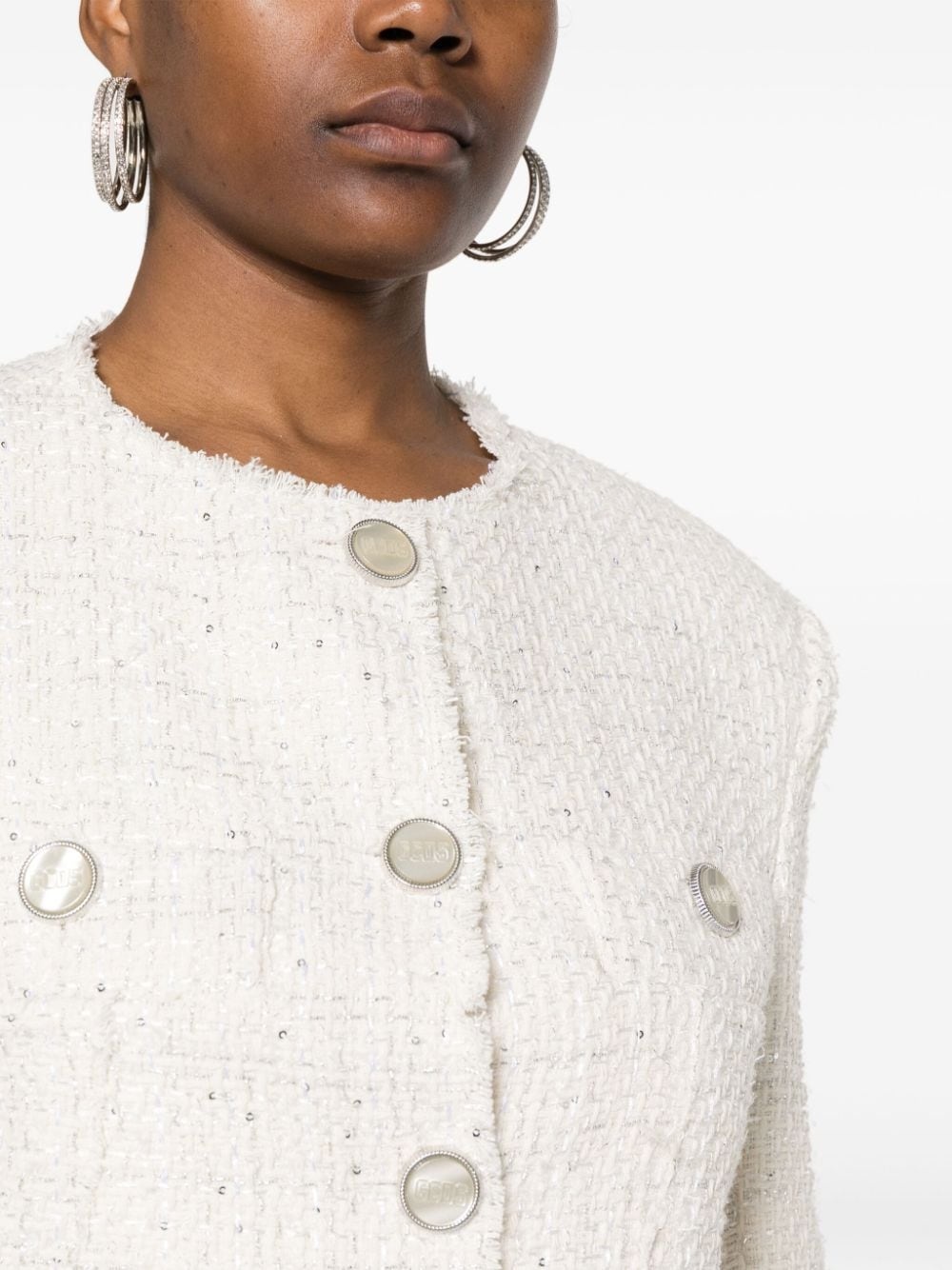 cropped tweed jacket - 5
