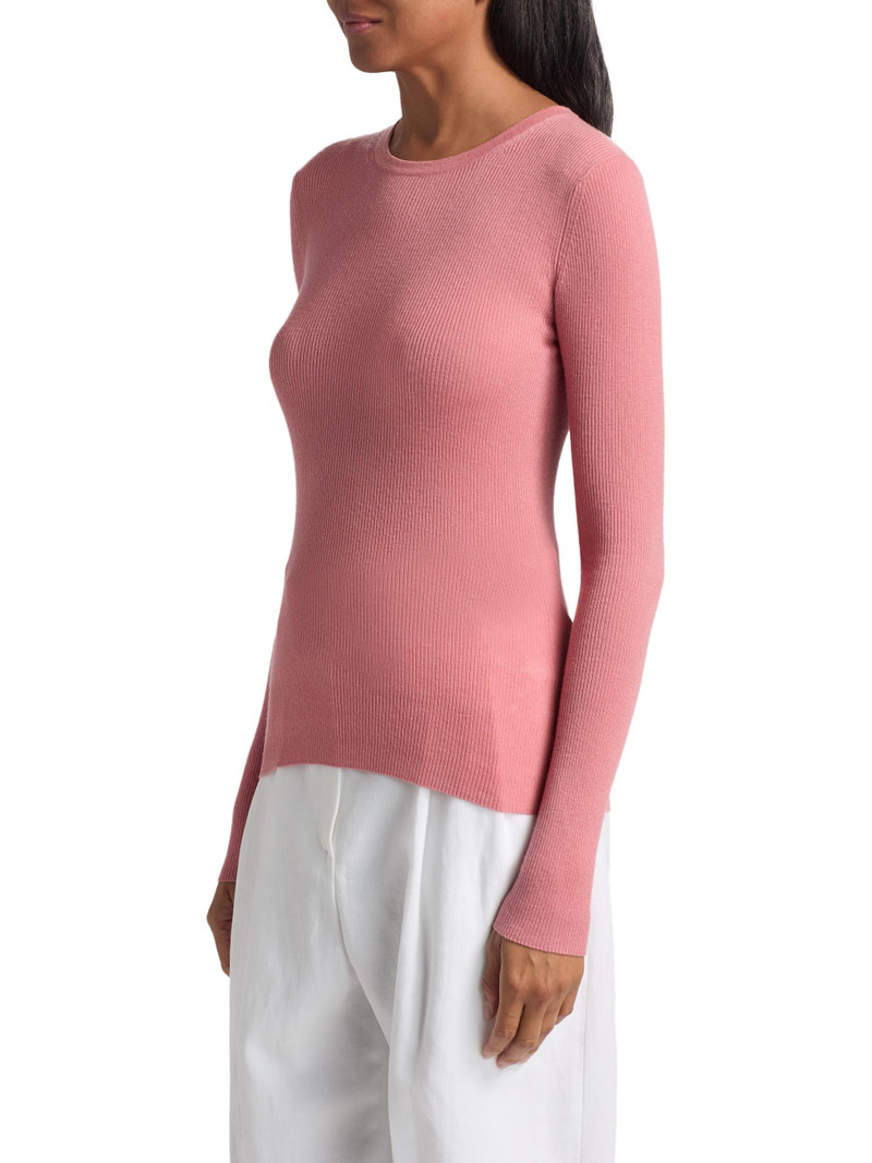 Women's Hutton Ribbed Cashmere Sweater - Guava 4
