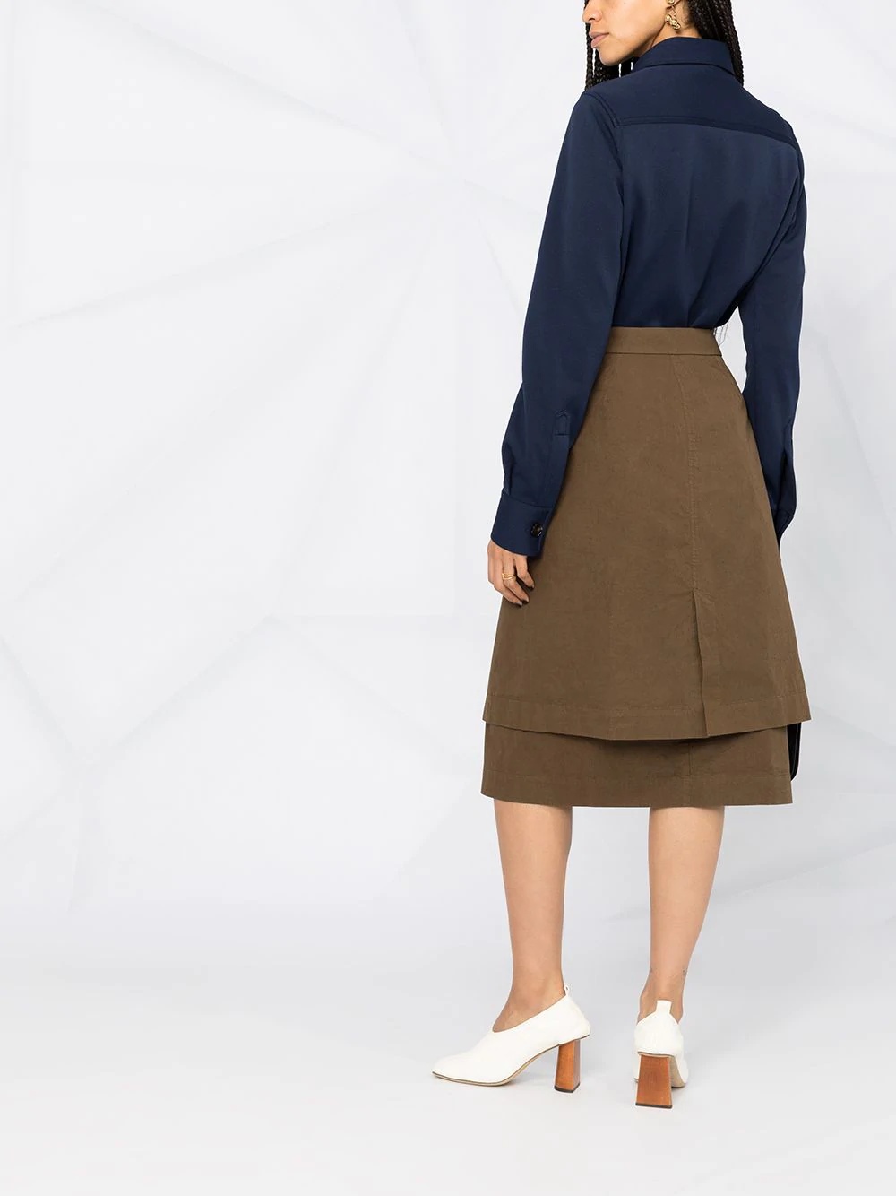 layered A-line skirt - 4