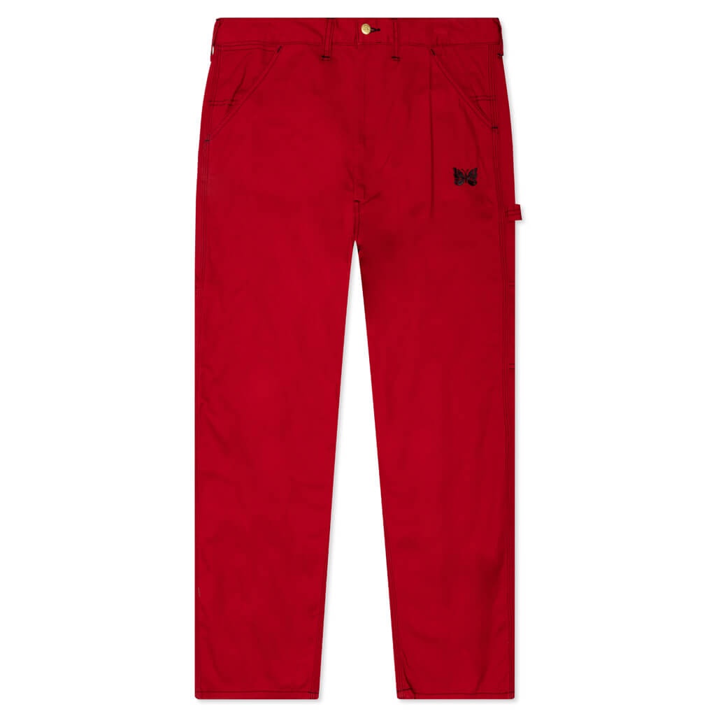 NEEDLES X SMITH'S COTTON TWILL PAINTER PANT - RED - 1