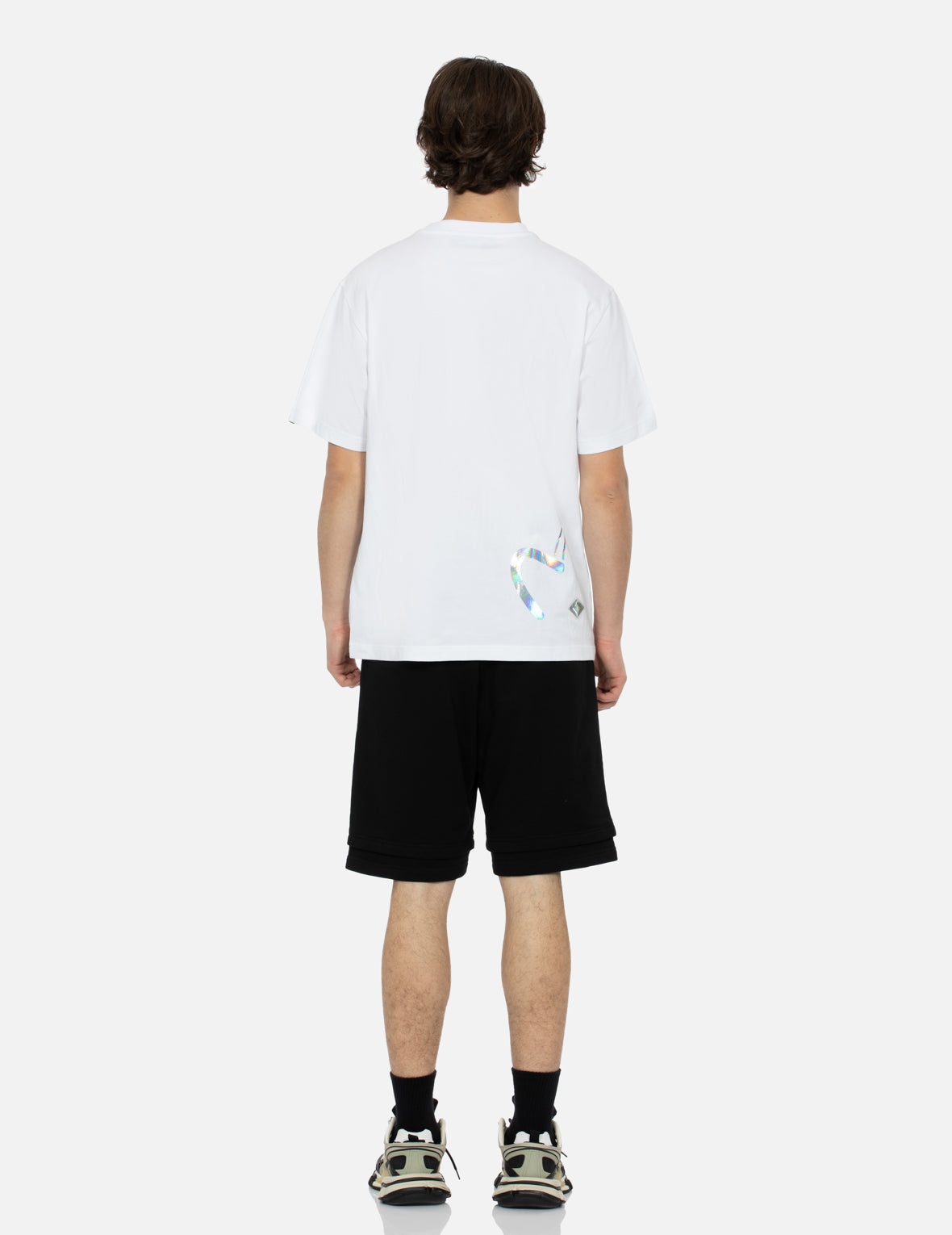 Kamon and Iridescent Seagull Print Regular Fit T-Shirt - 6