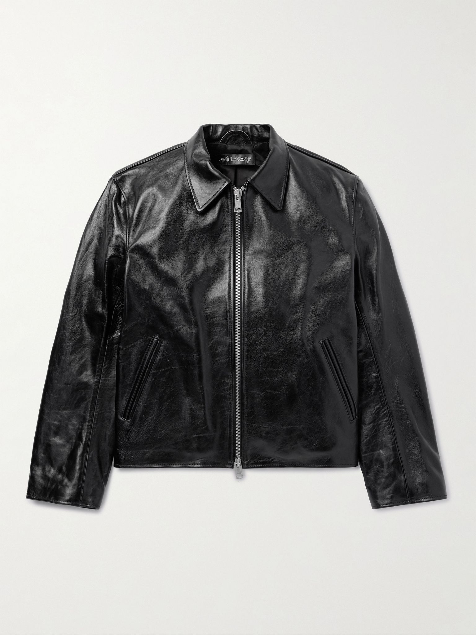 Mini Leather Blouson Jacket Black - 1