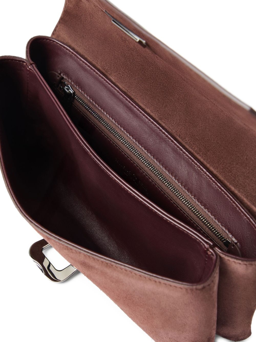 contrasting-flap clutch bag - 5