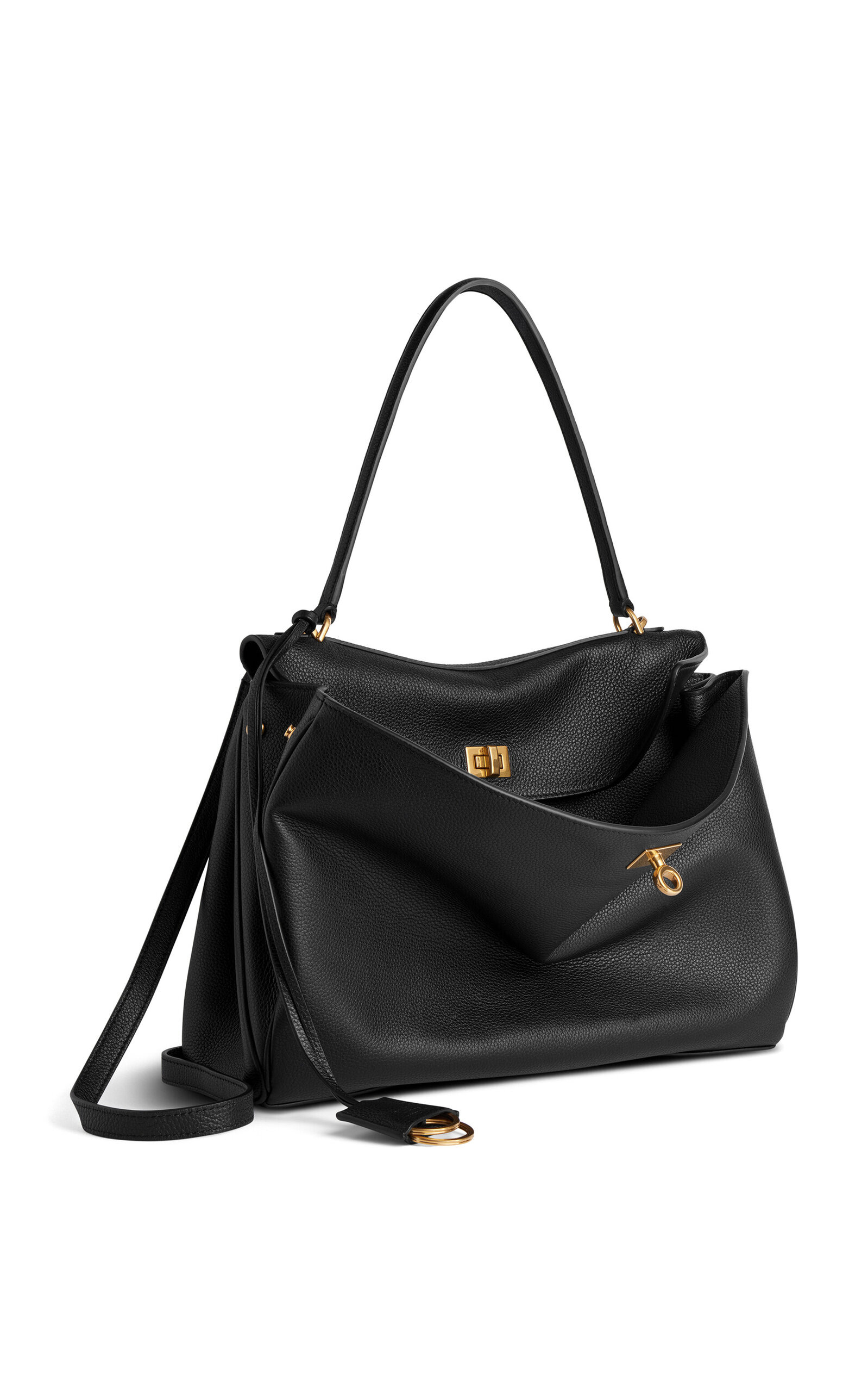Rodeo Medium Leather Top Handle Bag black - 3