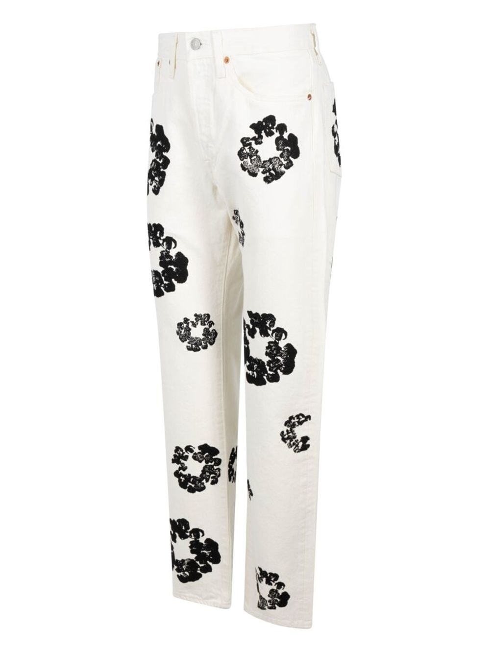 x Levi's wreath-print straight-leg jeans - 2