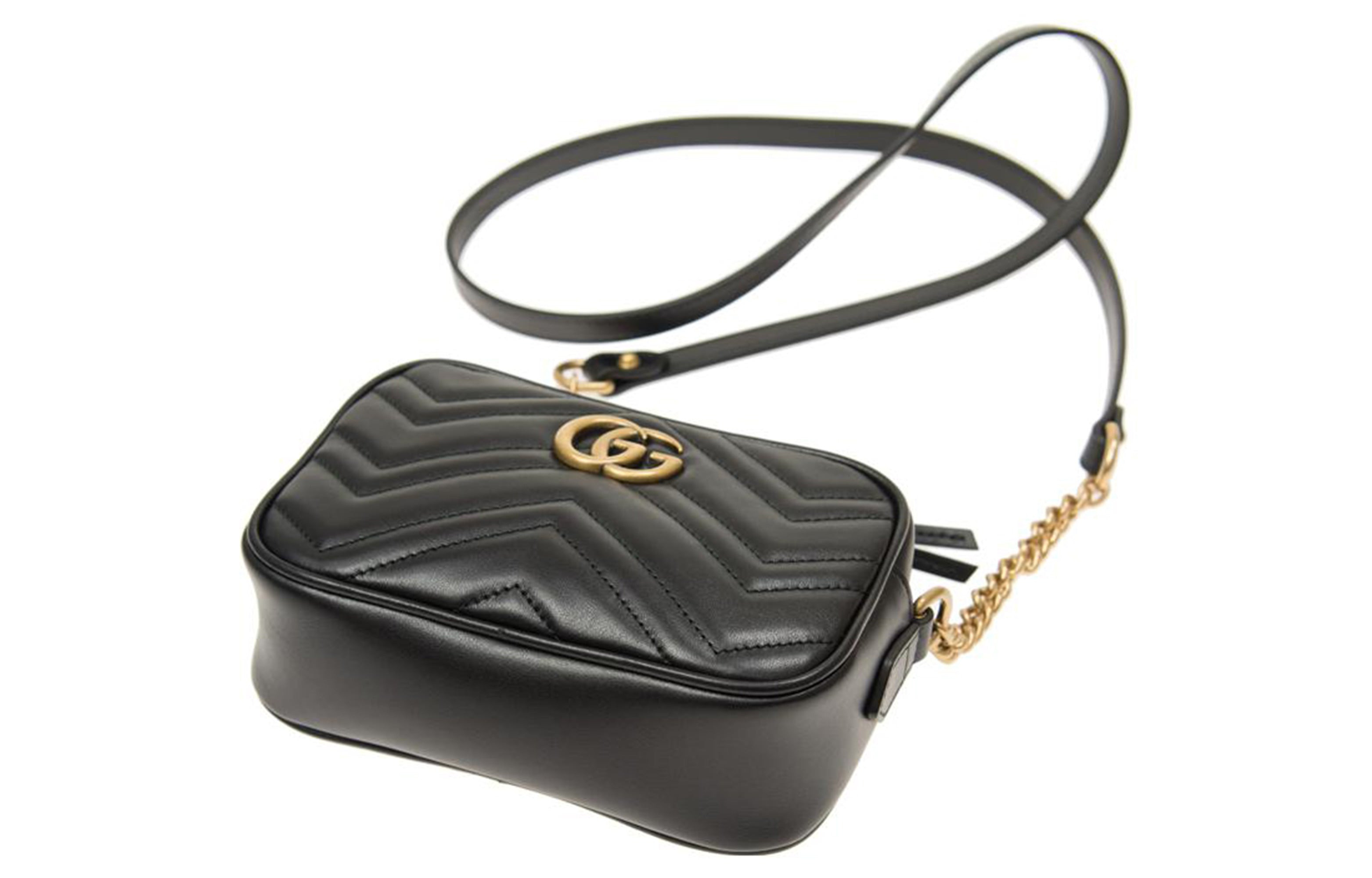 (WMNS) Gucci GG Marmont Logo Messenger Bag Black Classic 448065-DTD1T-1000 - 5