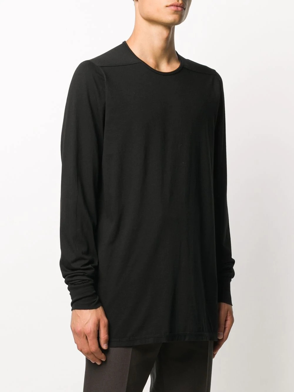 solid-color long-sleeve T-shirt - 3