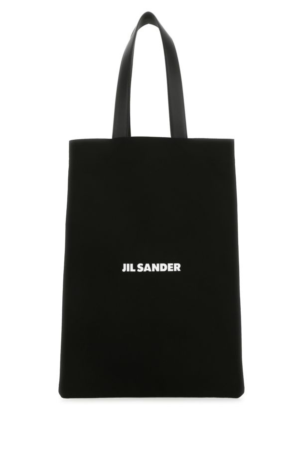 JIL SANDER Black Canvas Shopping Bag - 1