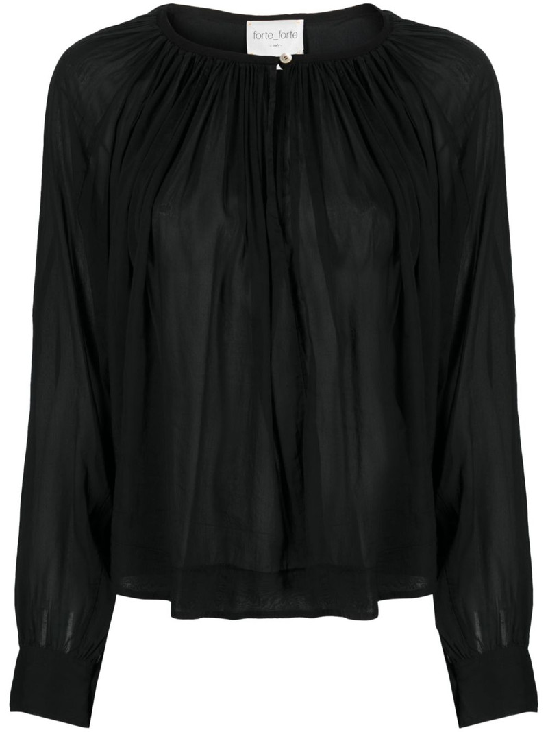gathered voile blouse 1