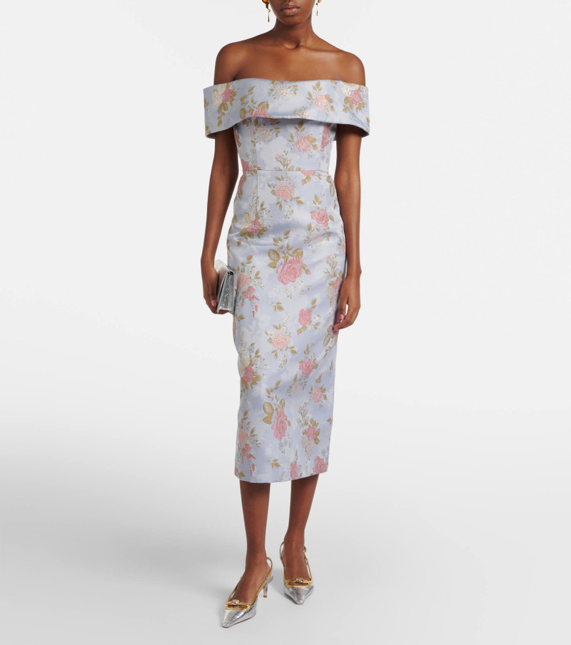 markarian Gloria floral lamé brocade corset dress outlook