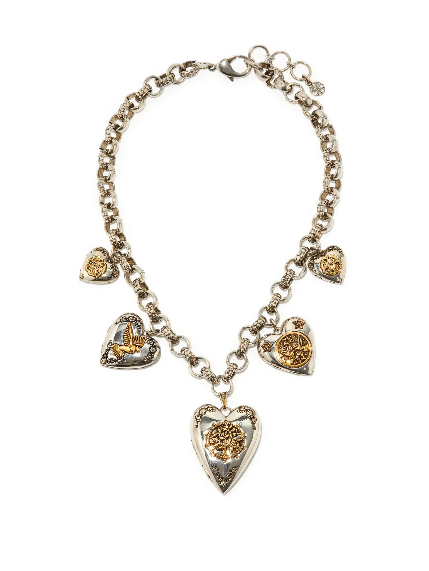 Heart-locket charm necklace - 1