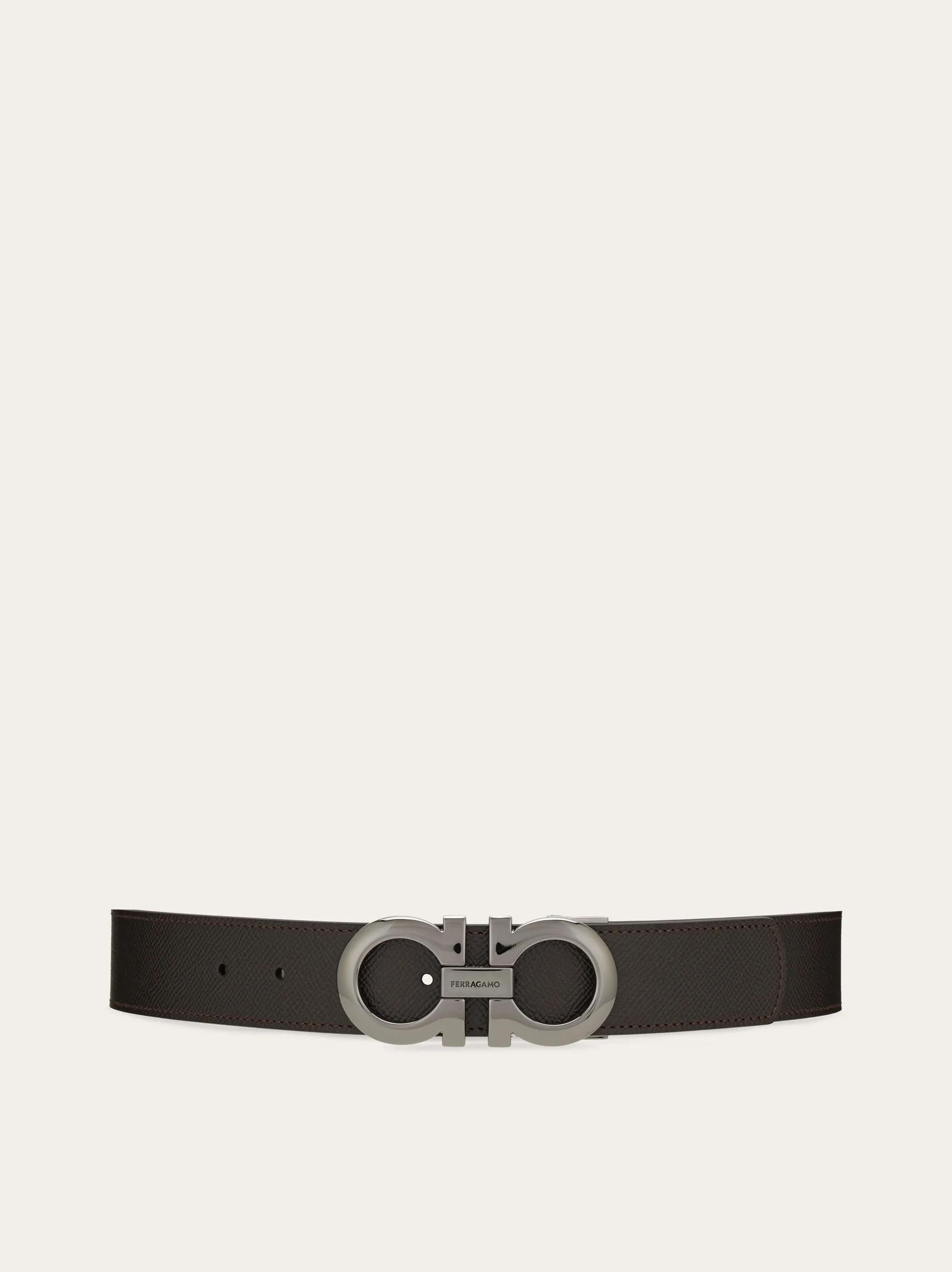 Reversible and adjustable Gancini belt - 1