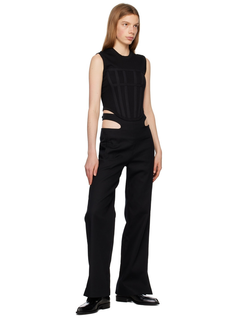 Dion Lee Black Corset Tank Top outlook
