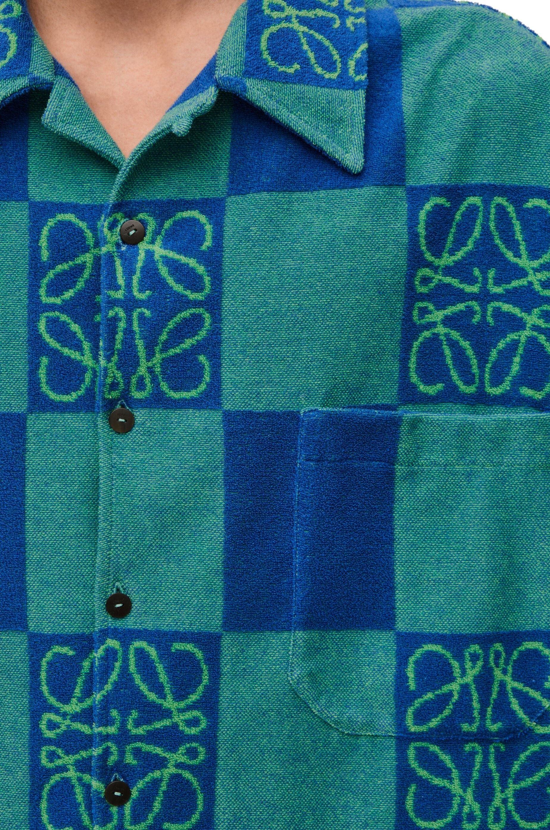 Short sleeve shirt in terry cotton jacquard - 5