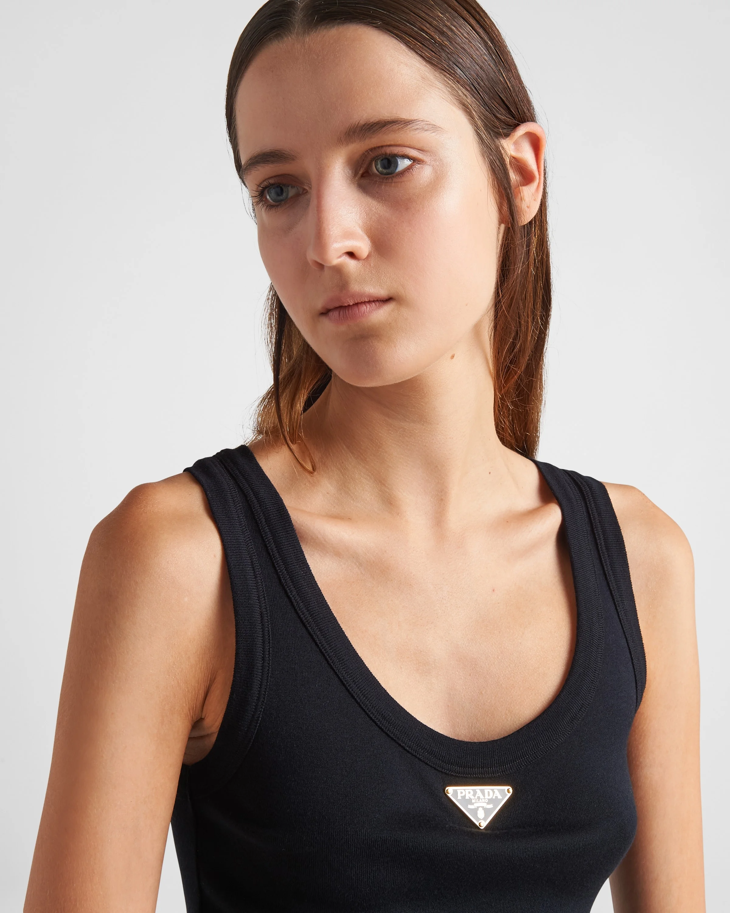 Prada Ribbed knit jersey tank top | REVERSIBLE