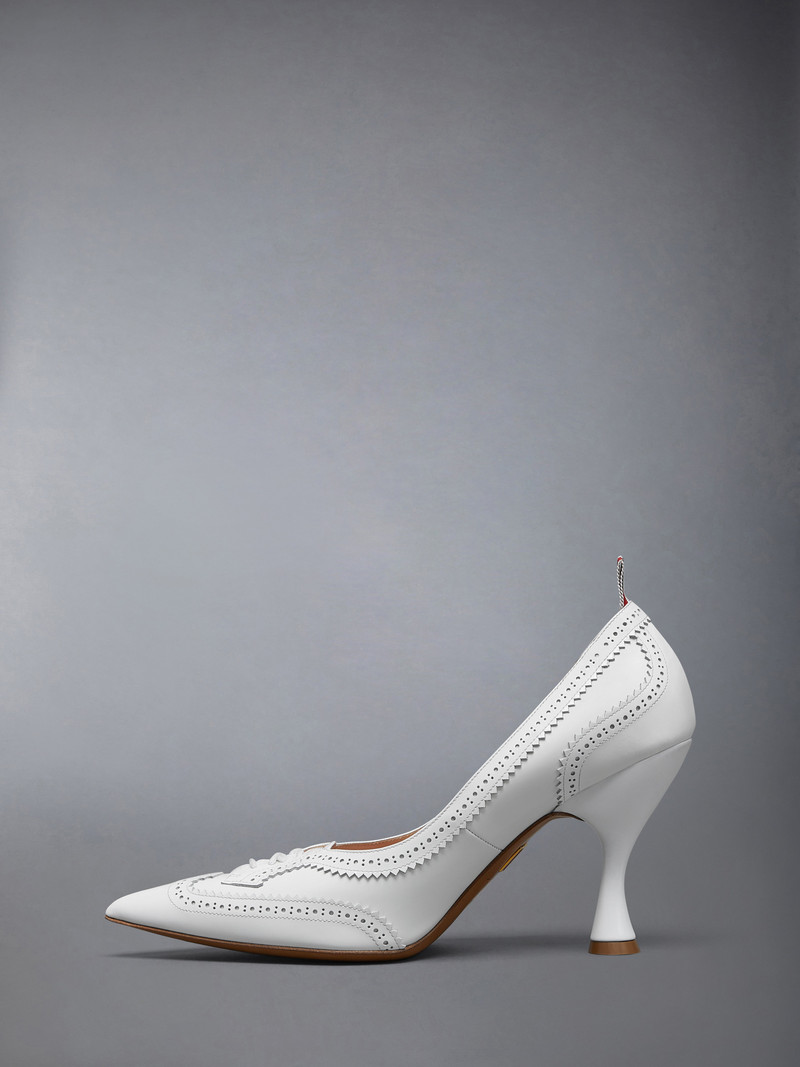 Thom Browne SOFT PATENT LEATHER WINGTIP 90MM CURVED HEEL PUMP outlook