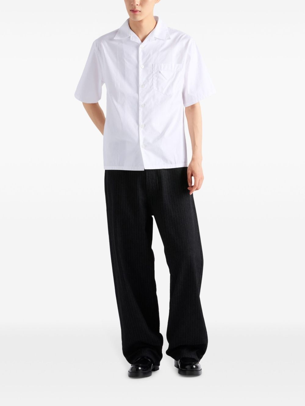 logo-patch bowling shirt - 2