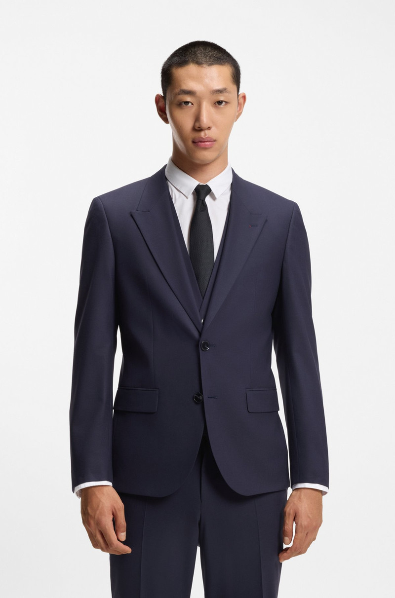 THREE-PIECE SLIM-FIT SUIT IN WOOL-BLEND POPLIN 2