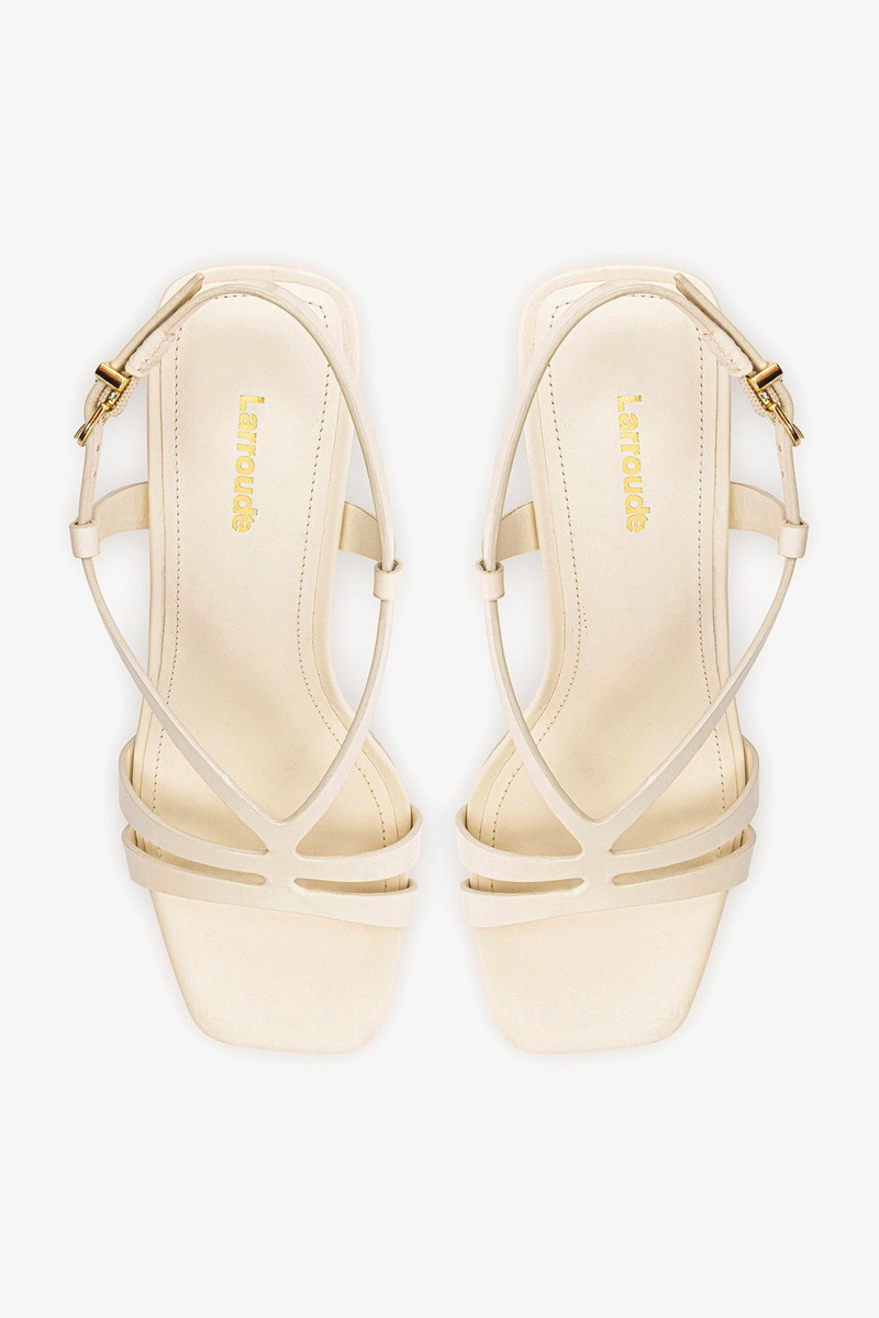 Daphne Sandal In Ivory Leather 6