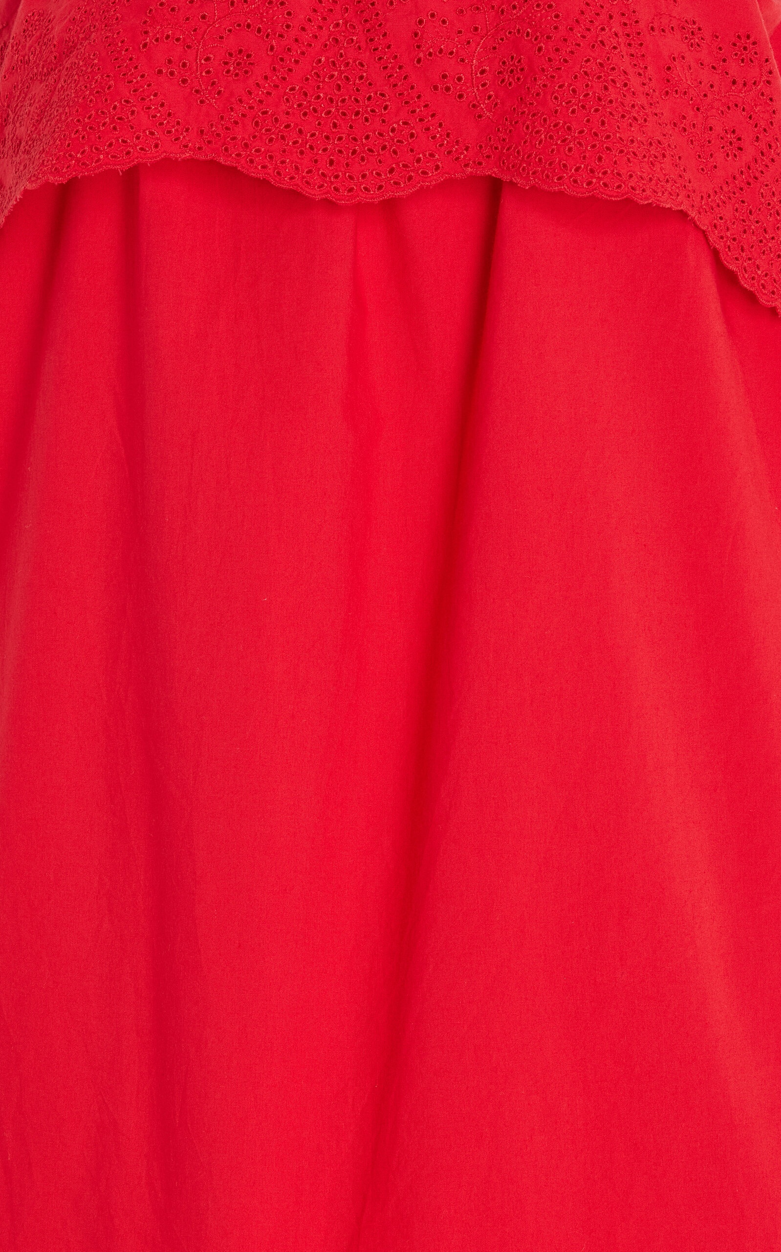 Beryl Embroidered Cotton Mini Dress red - 5