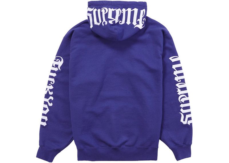 Supreme Supreme Ambigram Hooded Sweatshirt Washed Navy outlook